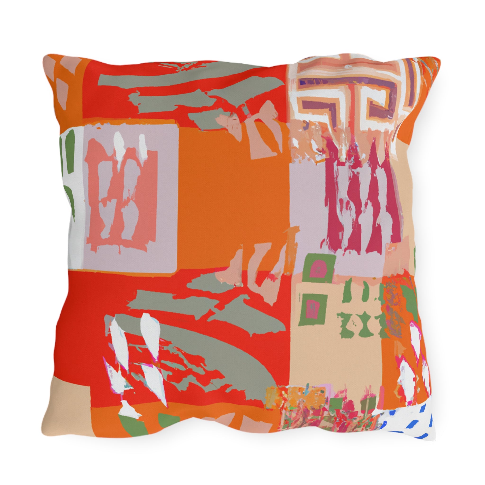 Vibrant Afrocentric Outdoor Throw Pillow-Afroadorn 