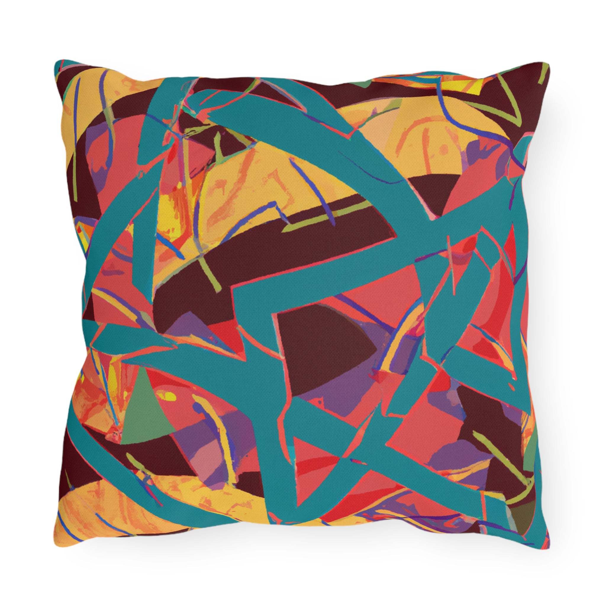 Vibrant Heritage Outdoor Throw Pillow-Afroadorn 