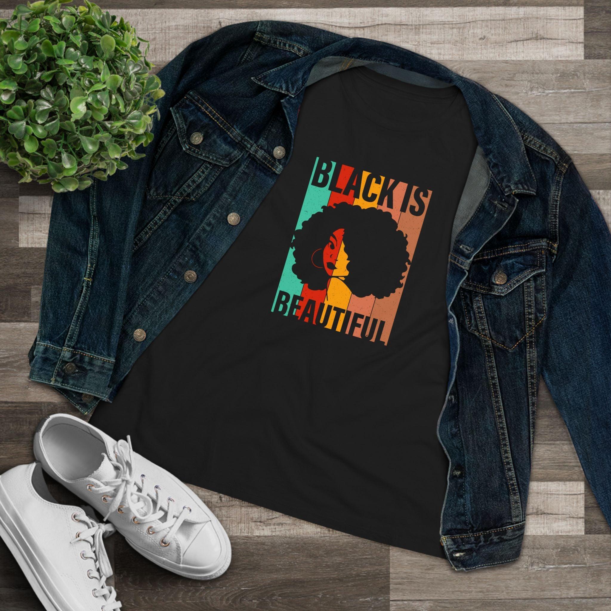 Beautifully Black Women's T-Shirt-Afroadorn 