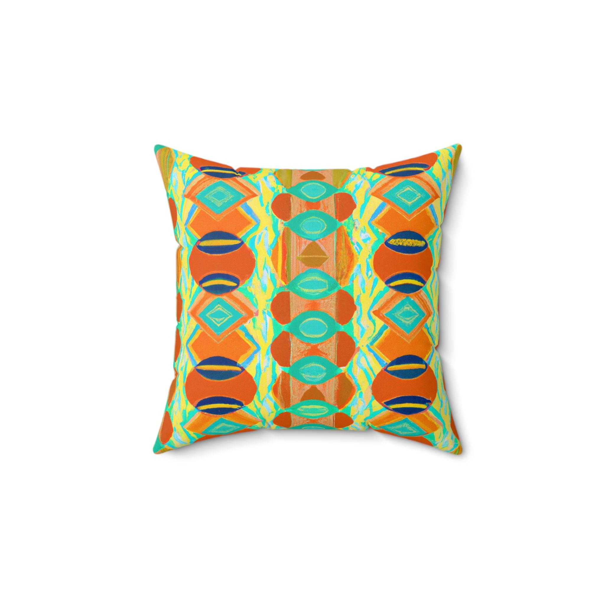 Vibrant Rhythm African Heritage Throw Pillow-Afroadorn 