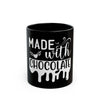 Bold Contrast Chocolate Drip Black Mug-Afroadorn 