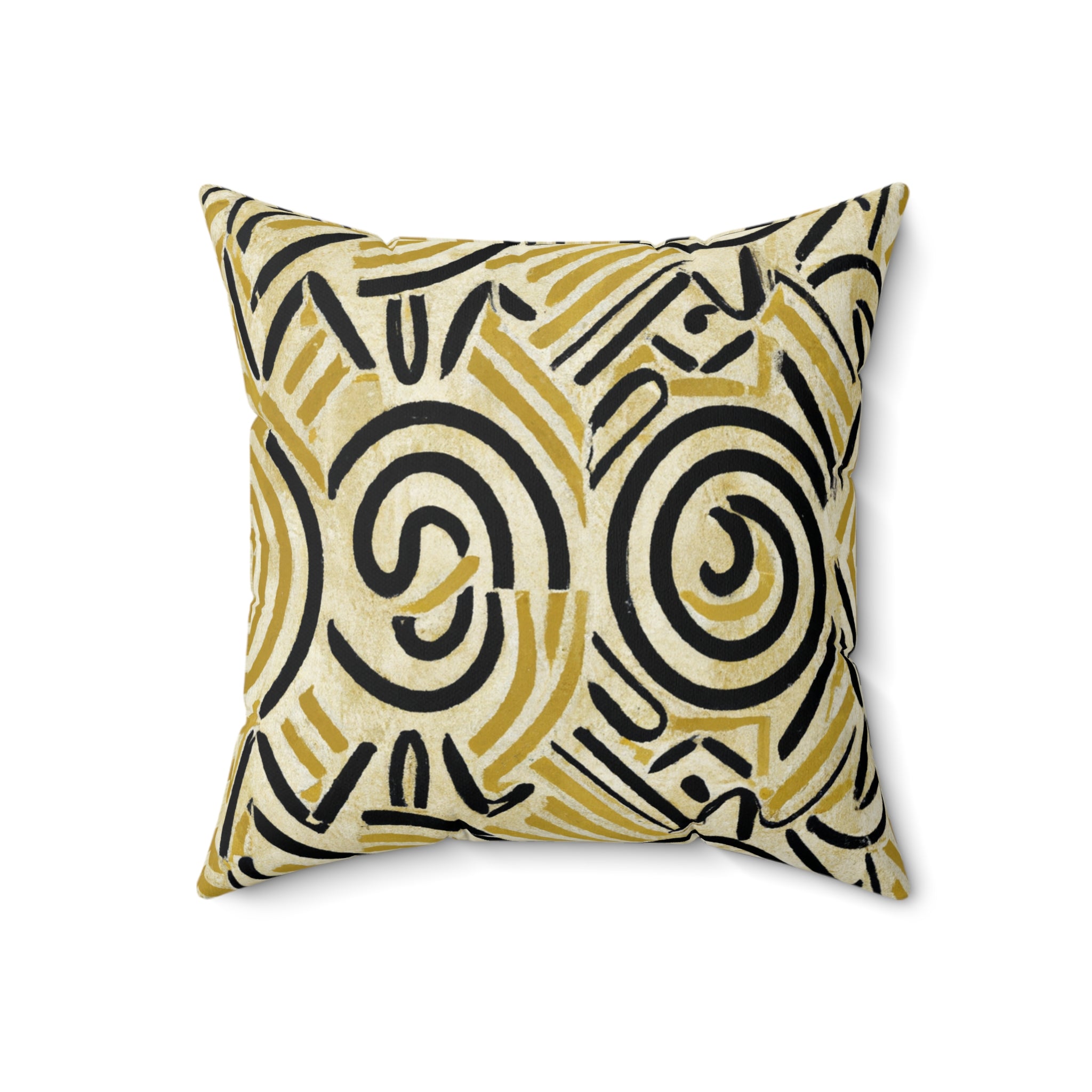 Golden Unity Afro-Inspired Throw Pillow-Afroadorn 