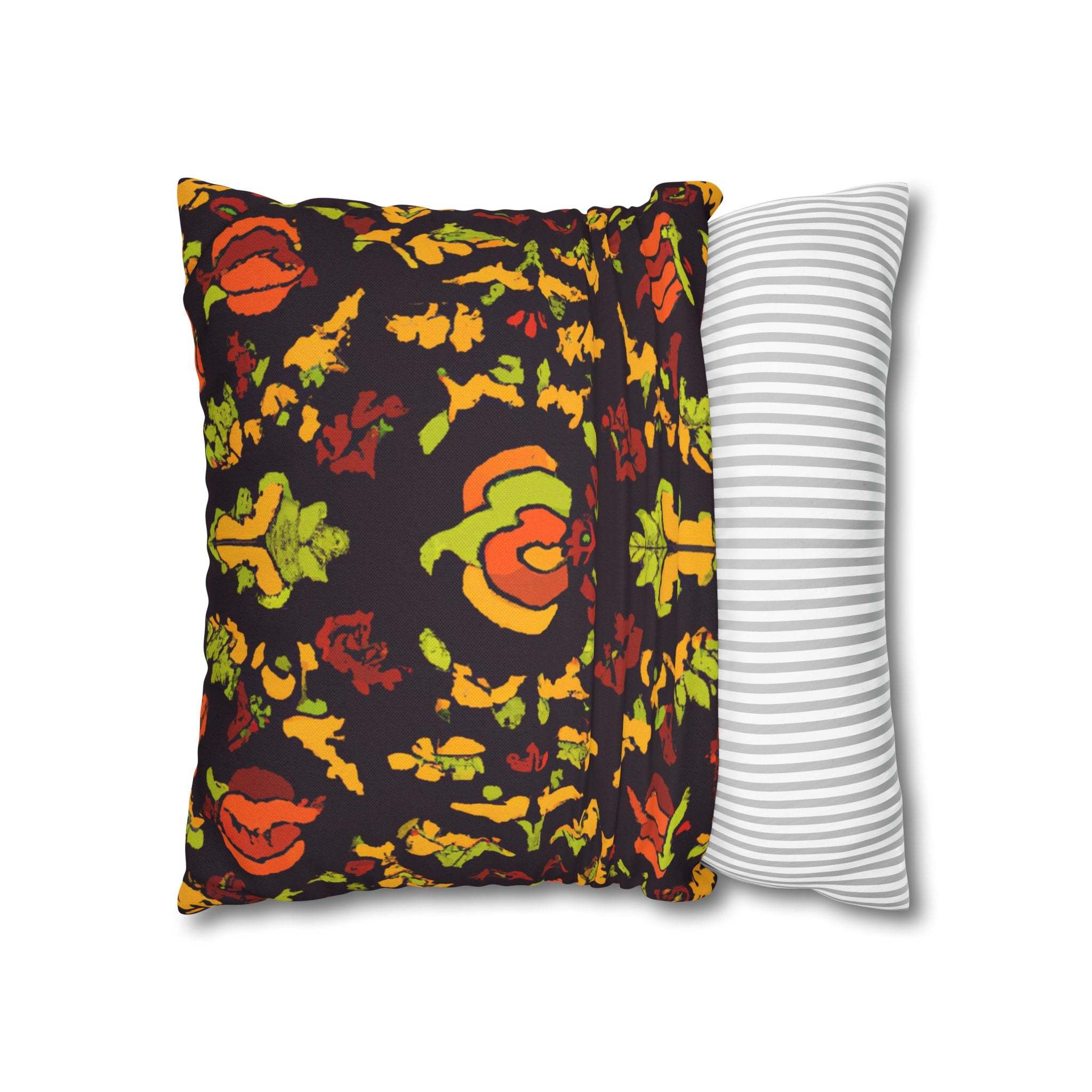 Vibrant Adinkra: Afrocentric Throw Pillow Case-Afroadorn 