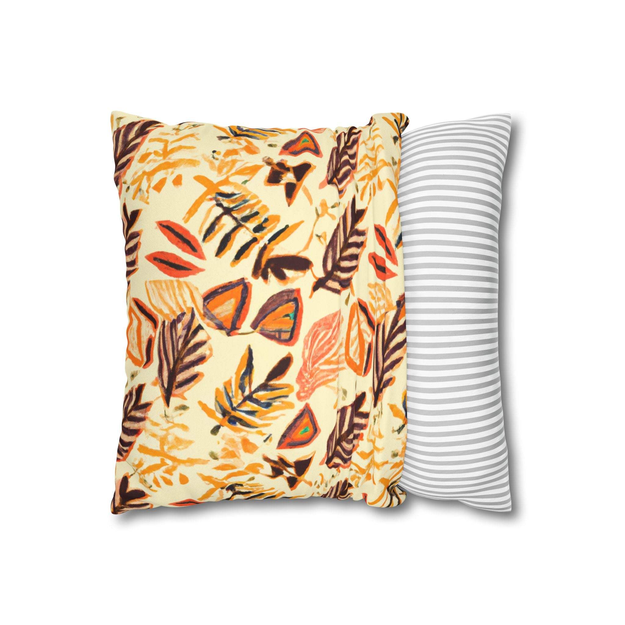 Earthy Aura: African-Inspired Suede Throw Pillow Cover-Afroadorn 