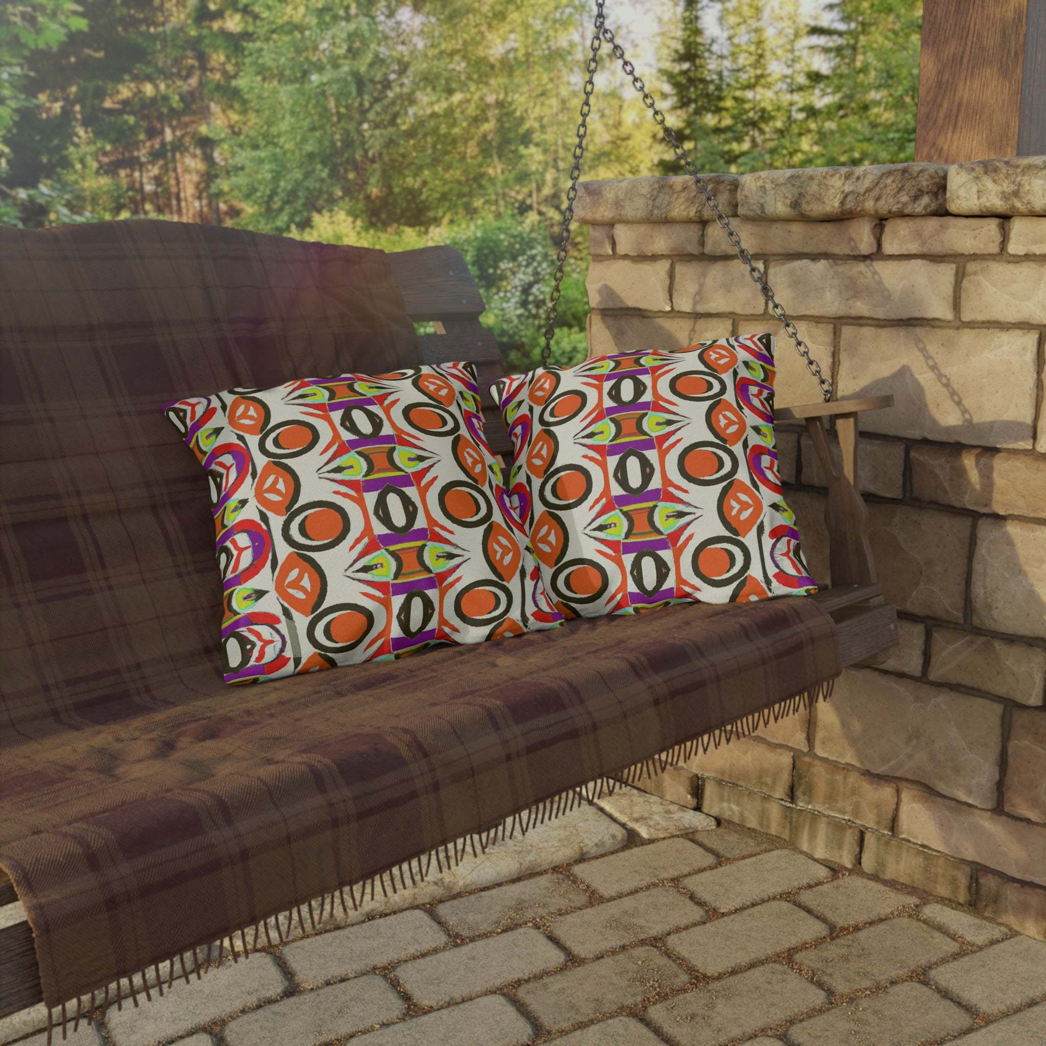 Zafari Oasis African Inspired Outdoor Throw Pillow-Afroadorn 