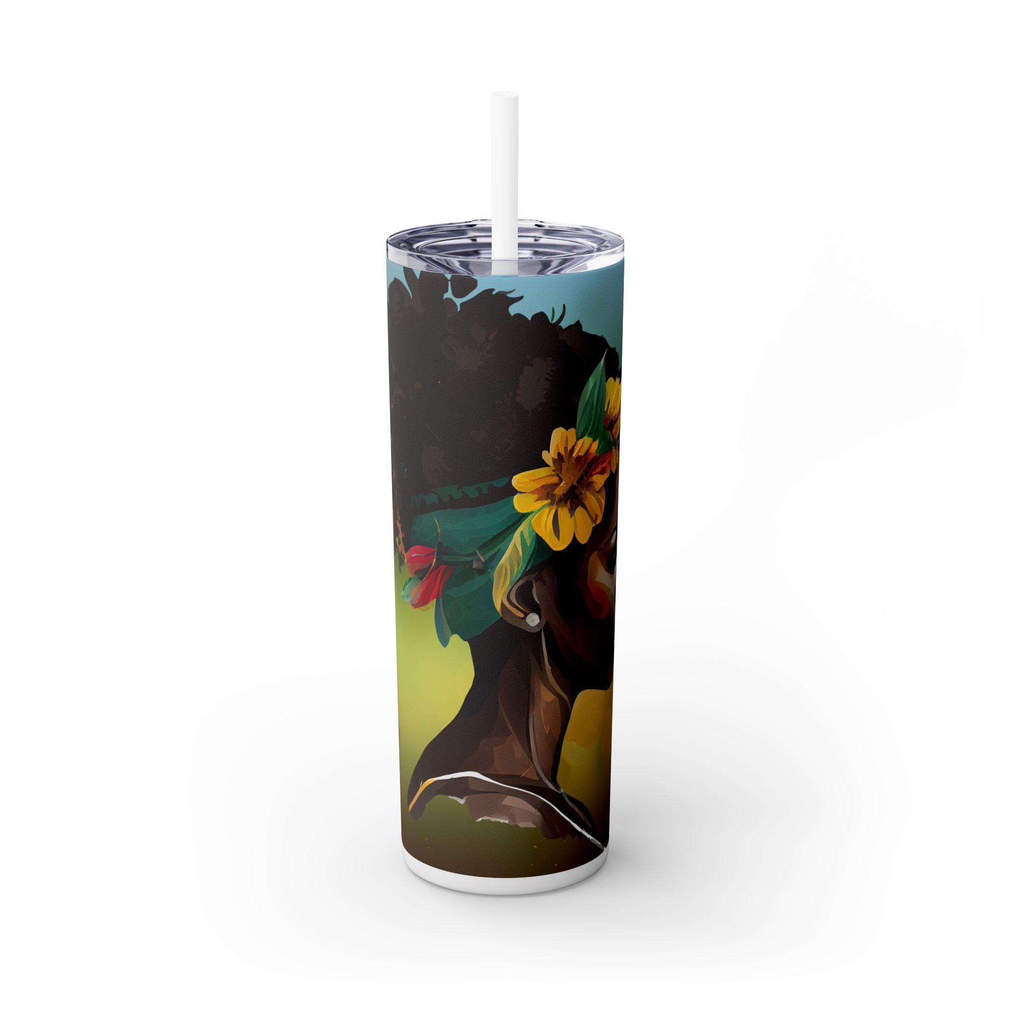 African Roots 20oz Skinny Tumbler-Afroadorn 