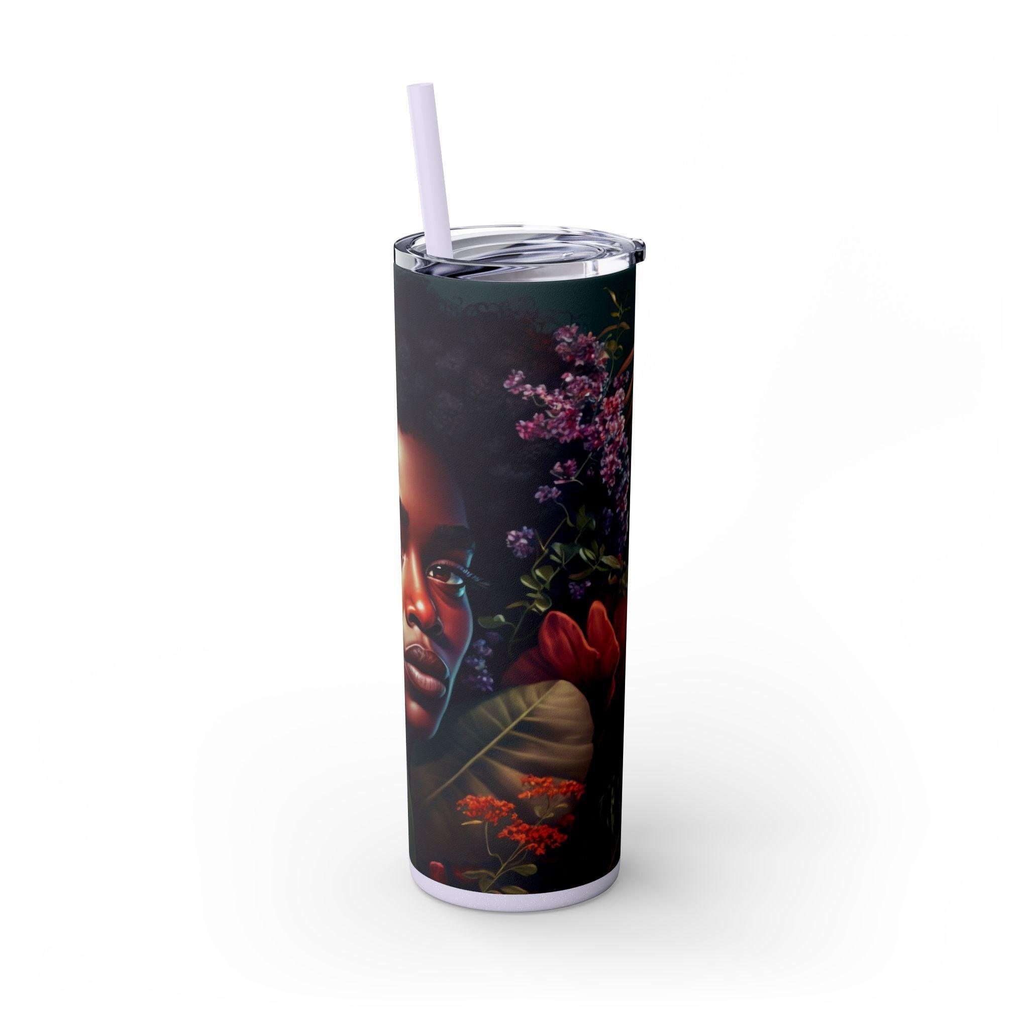 Earthy Afrique 20oz Tumbler with Straw-Afroadorn 