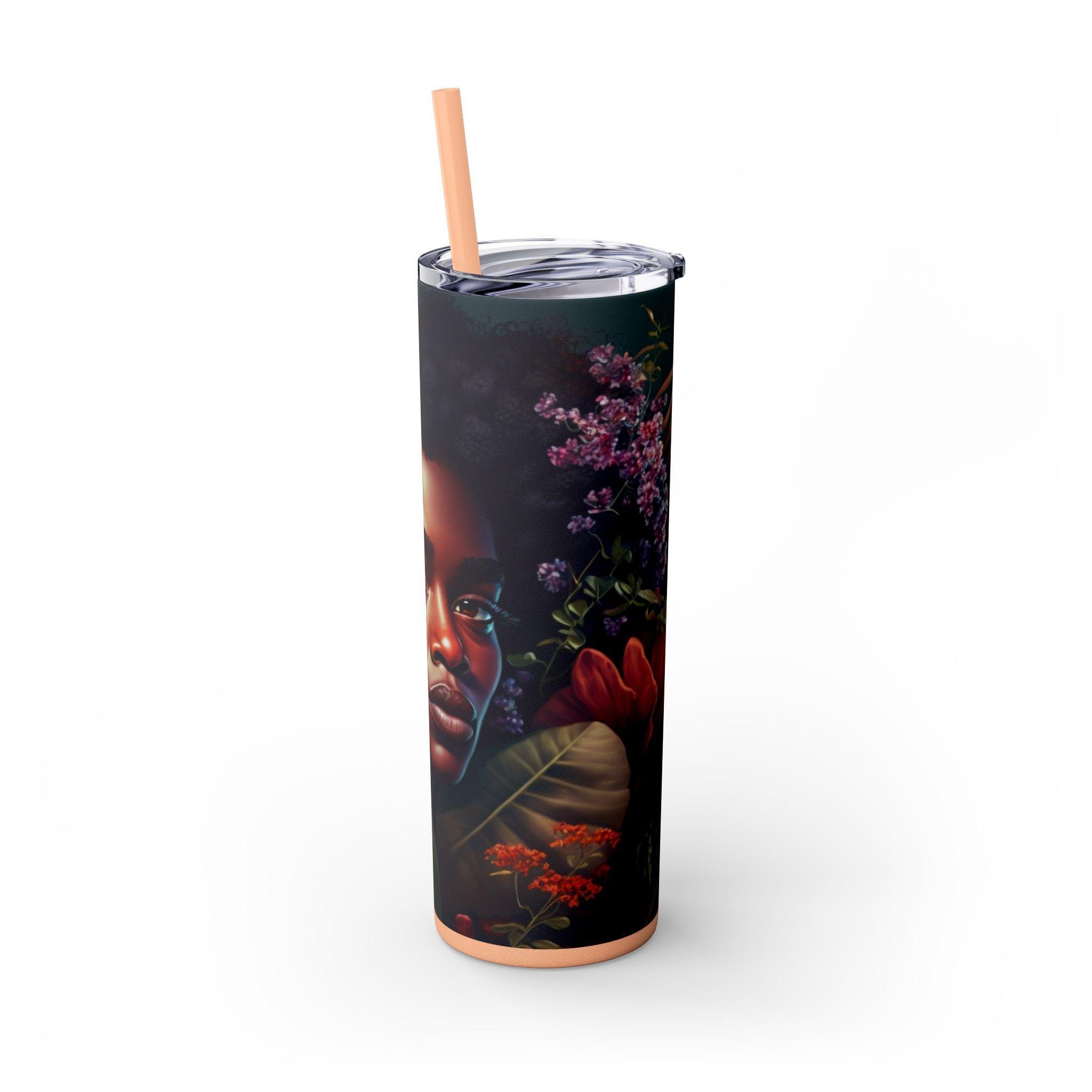 Earthy Afrique 20oz Tumbler with Straw-Afroadorn 