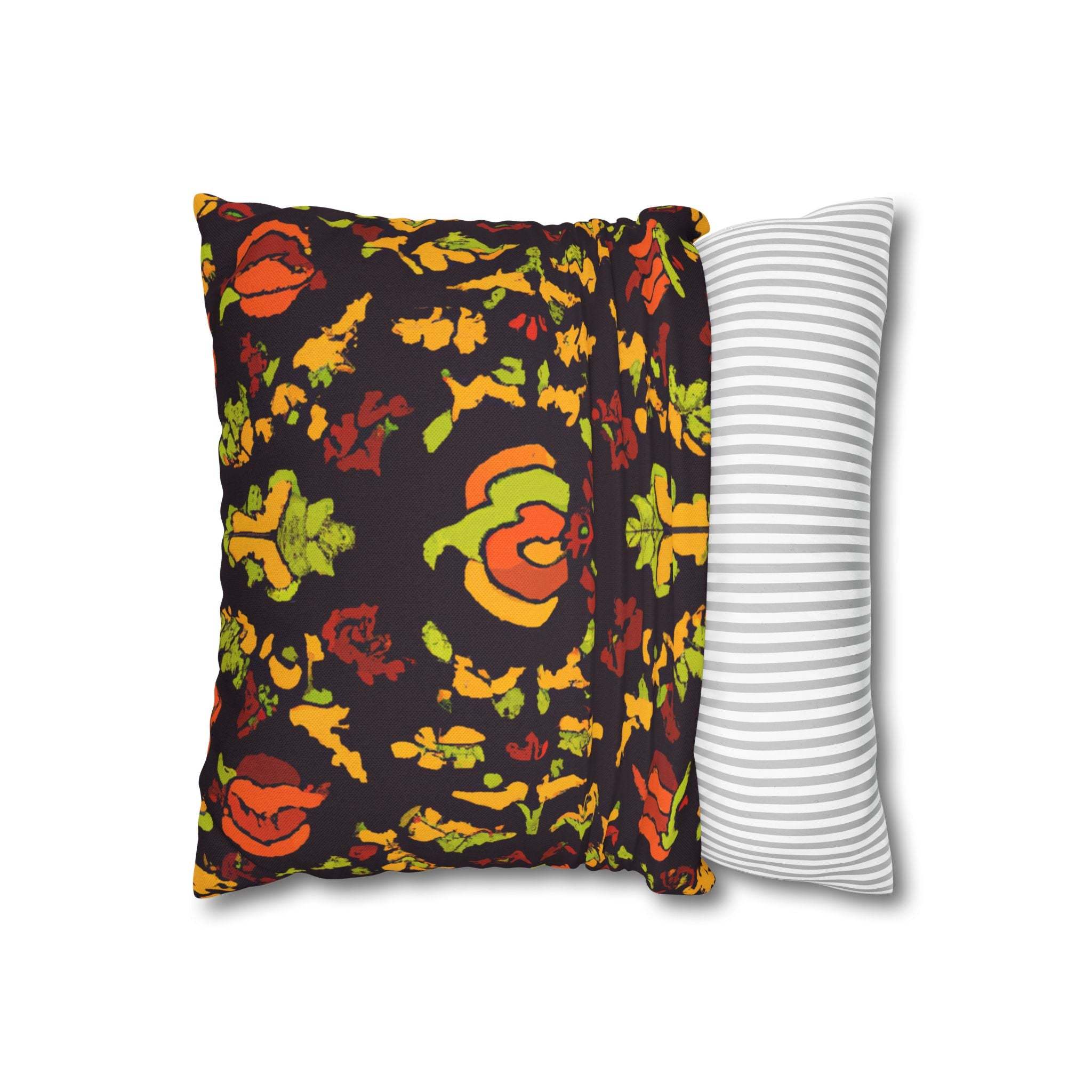 Vibrant Adinkra: Afrocentric Throw Pillow Case-Afroadorn 