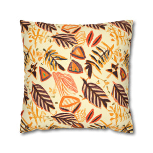 Earthy Aura: African-Inspired Suede Throw Pillow Cover-Afroadorn 