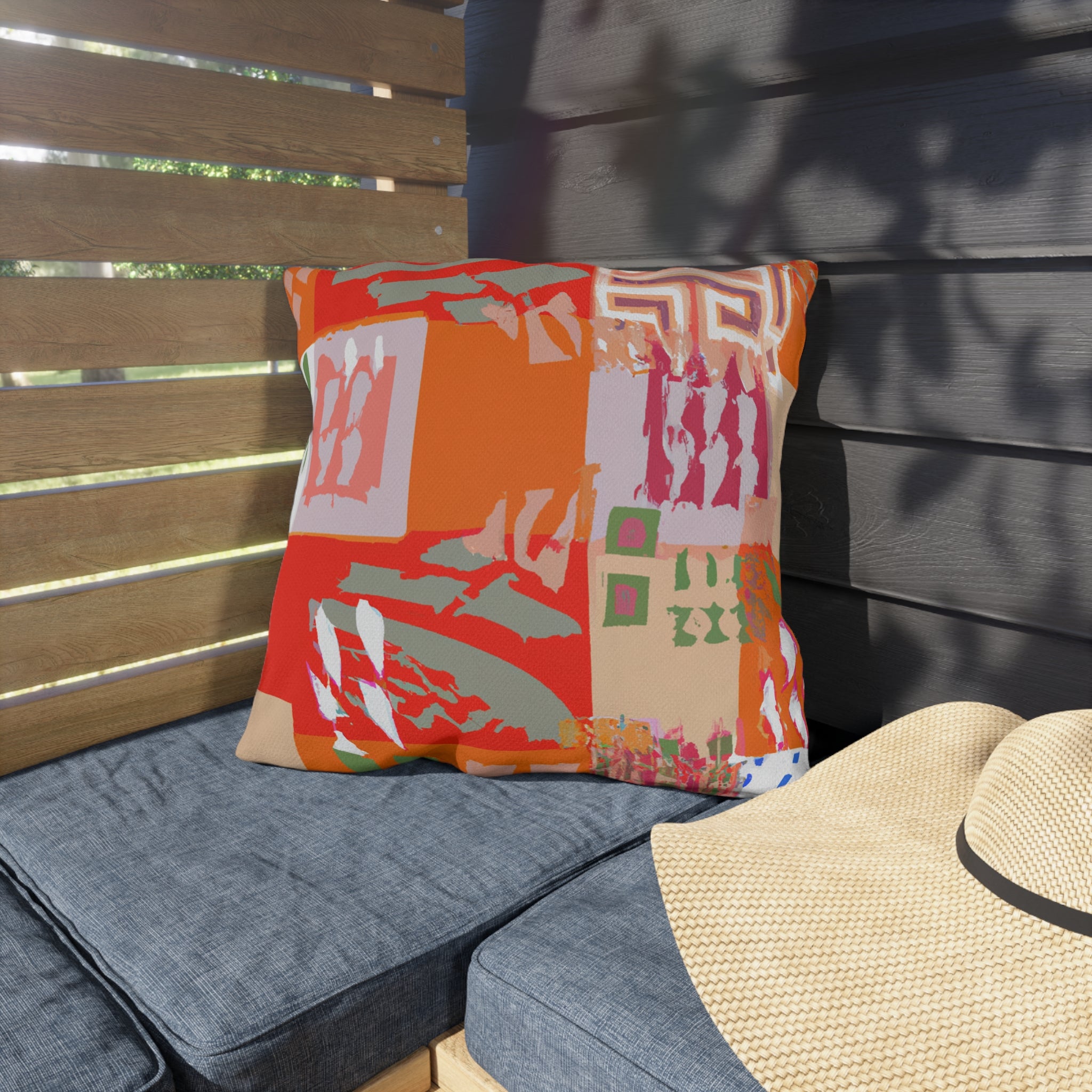 Vibrant Afrocentric Outdoor Throw Pillow-Afroadorn 