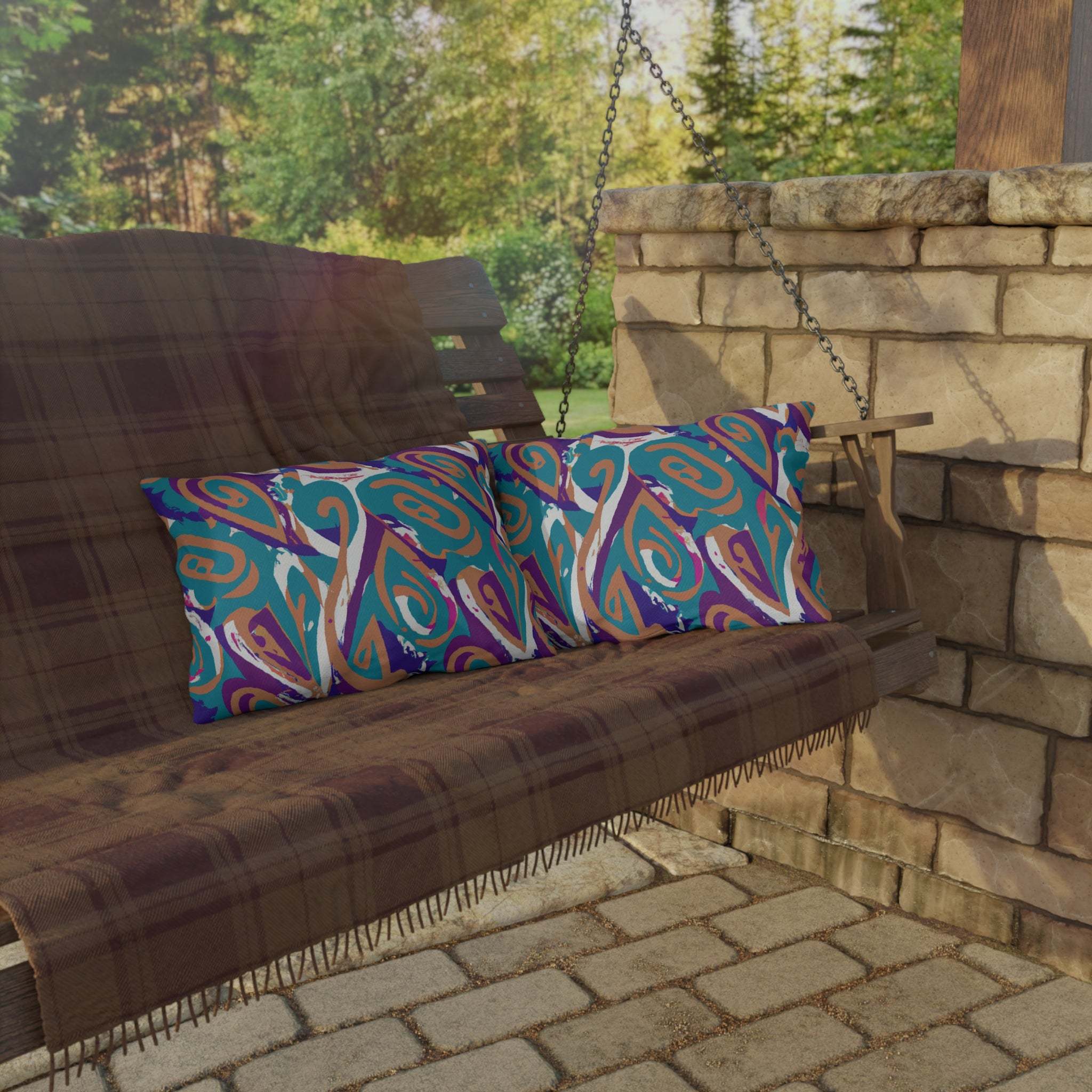 Afrisolar Vibrance - African-Inspired Outdoor Throw Pillow-Afroadorn 