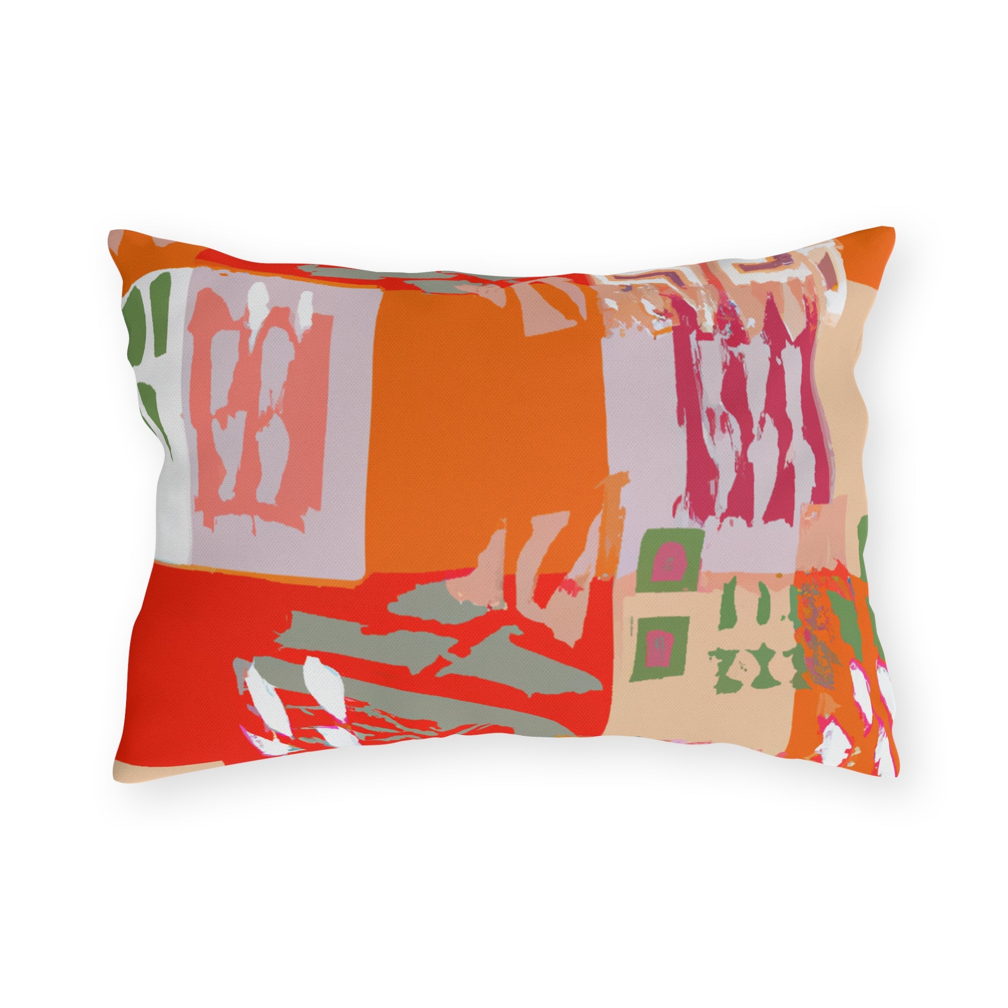 Vibrant Afrocentric Outdoor Throw Pillow-Afroadorn 