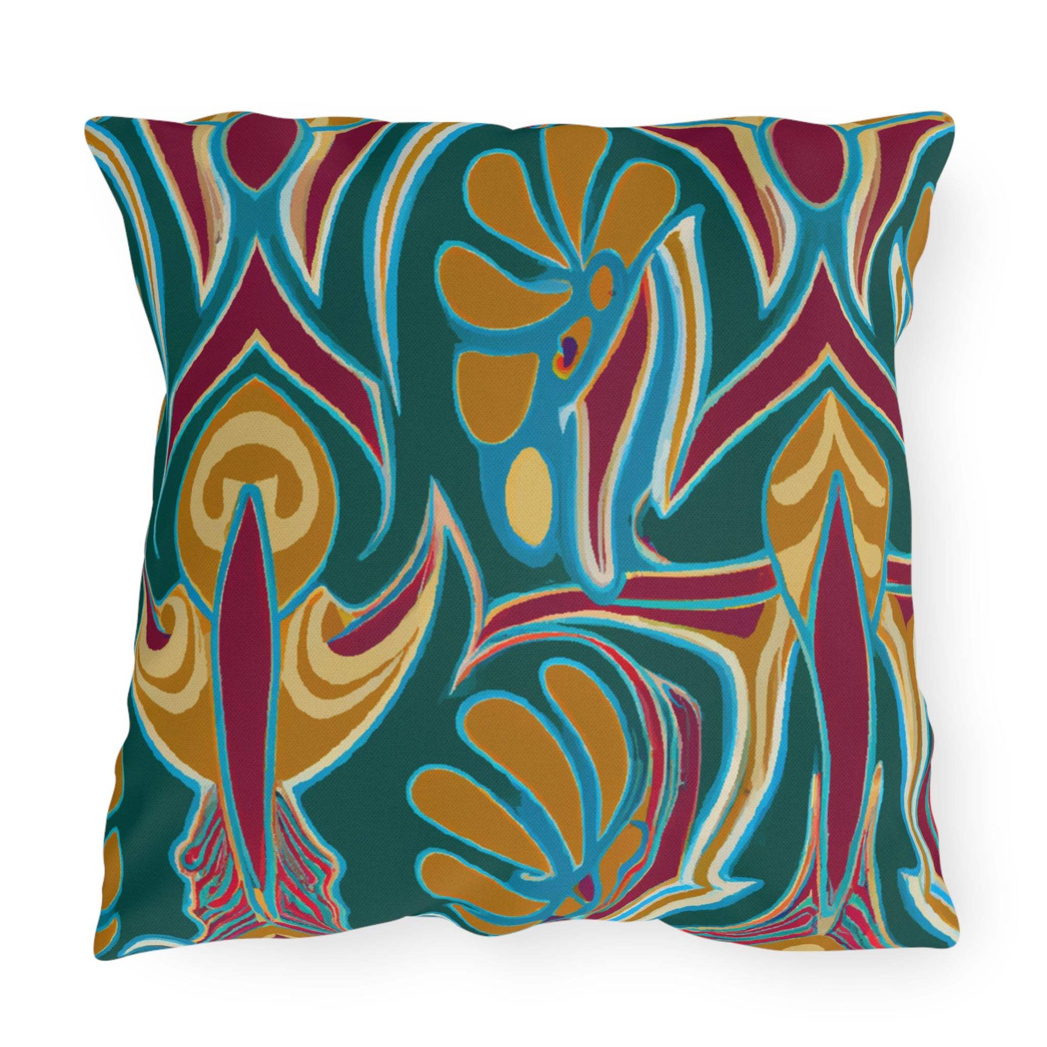 Vibrant Savanna Sunsets Outdoor Throw Pillow-Afroadorn 