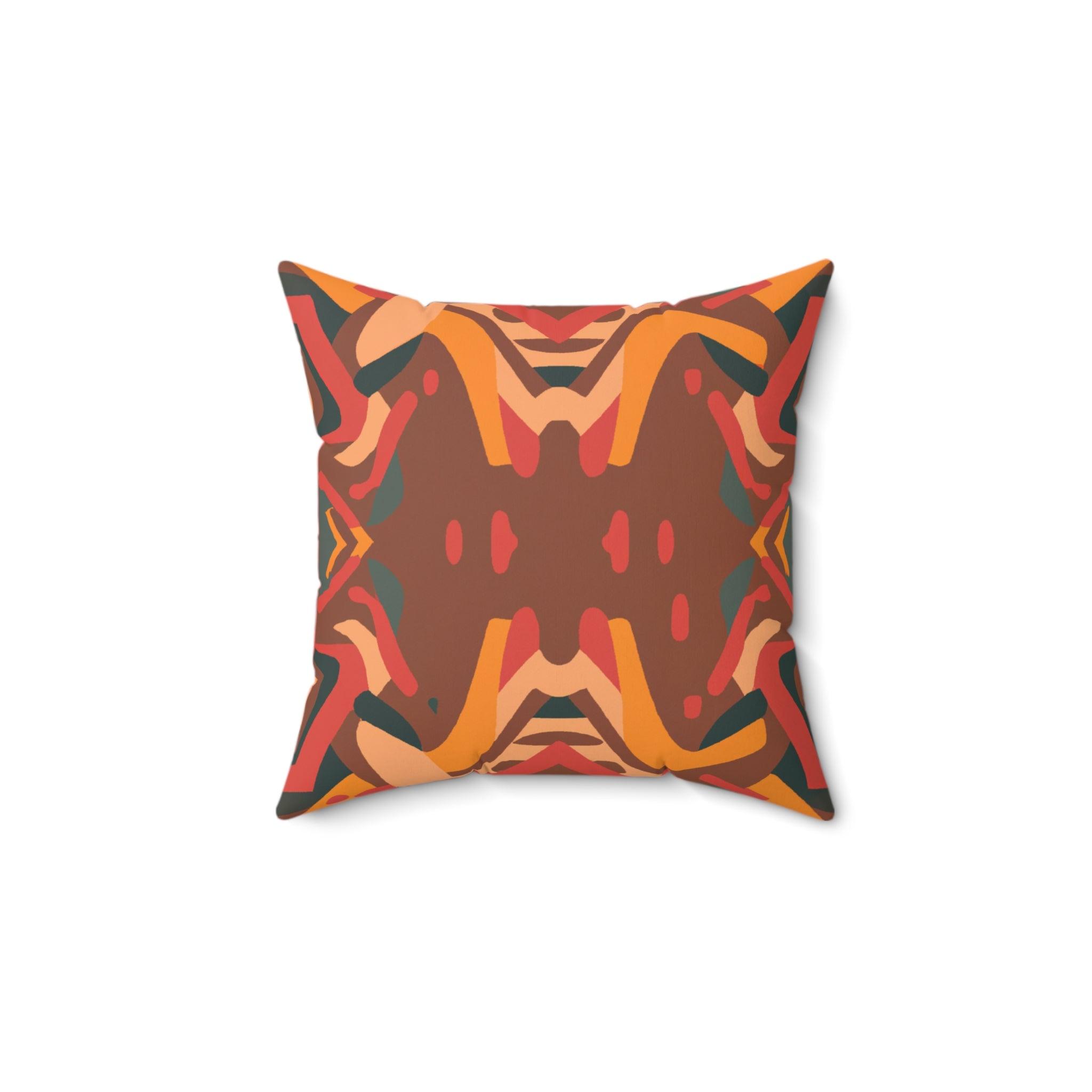 Earthy Tones Afrocentric Throw Pillow-Afroadorn 