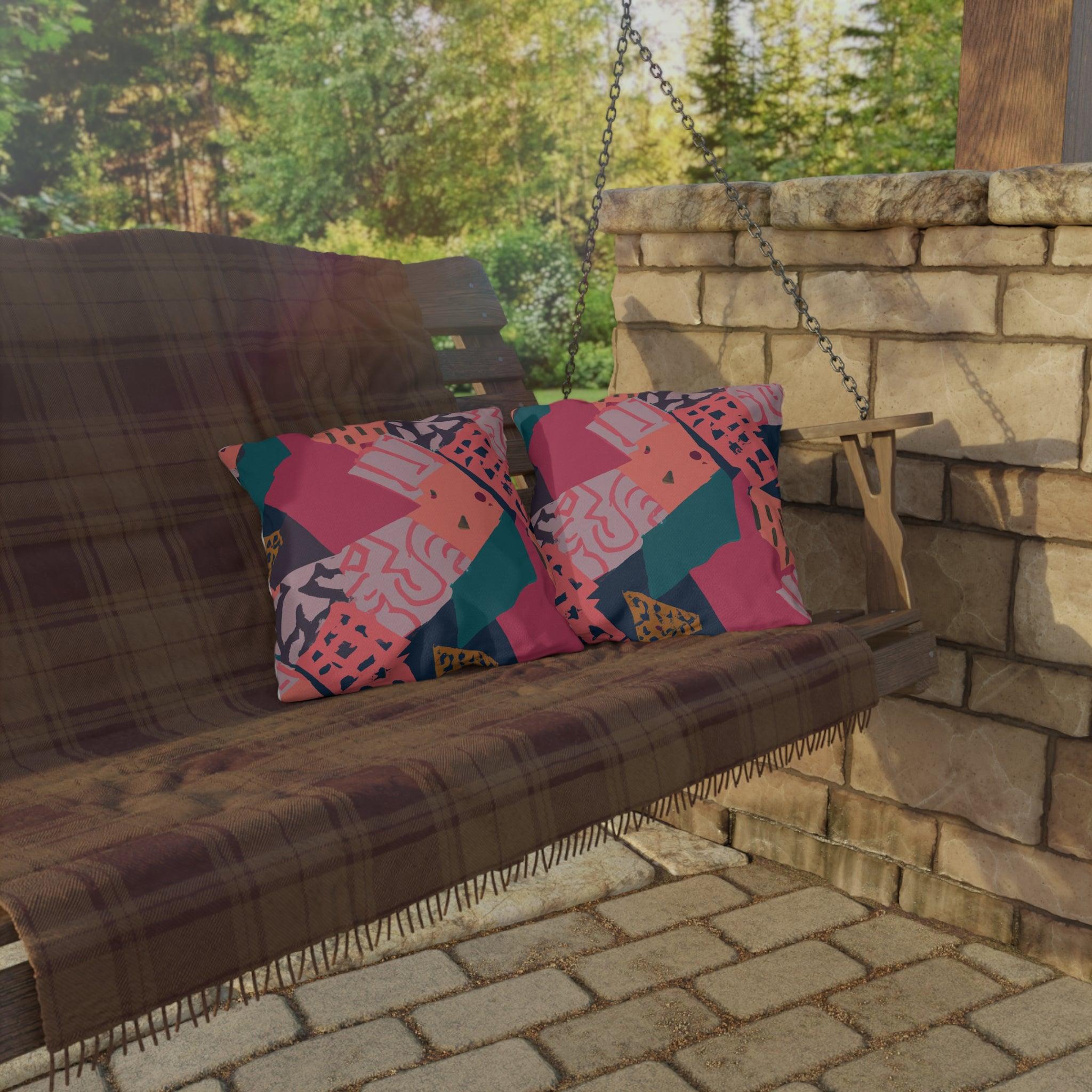 Kikarusho- African Inspired Outdoor Accent Pillow-Afroadorn 