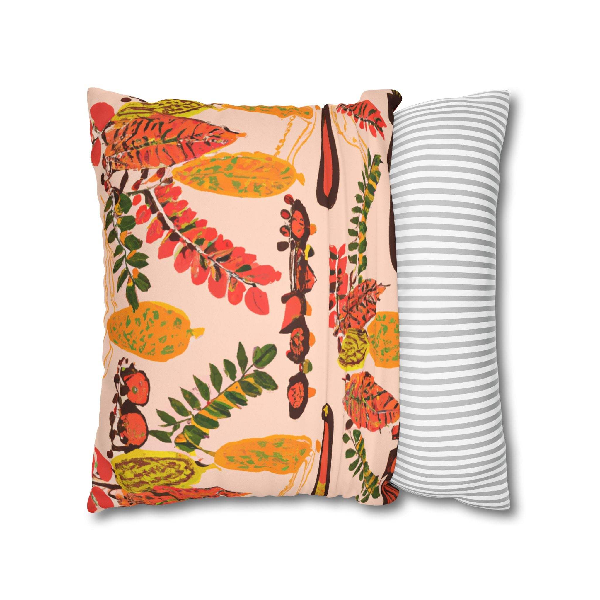 Serengeti Vibes: Vibrant Tribal Print Suede Pillow Cover-Afroadorn 