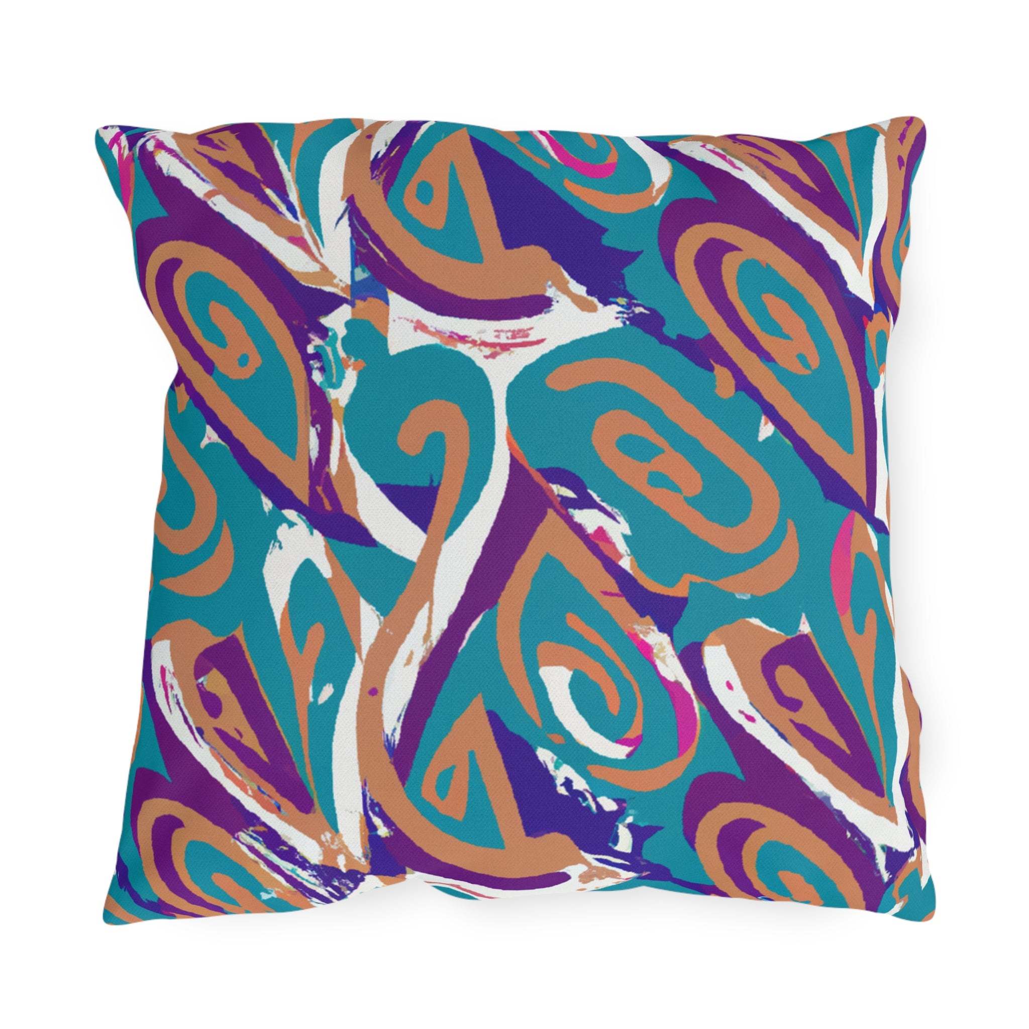 Afrisolar Vibrance - African-Inspired Outdoor Throw Pillow-Afroadorn 