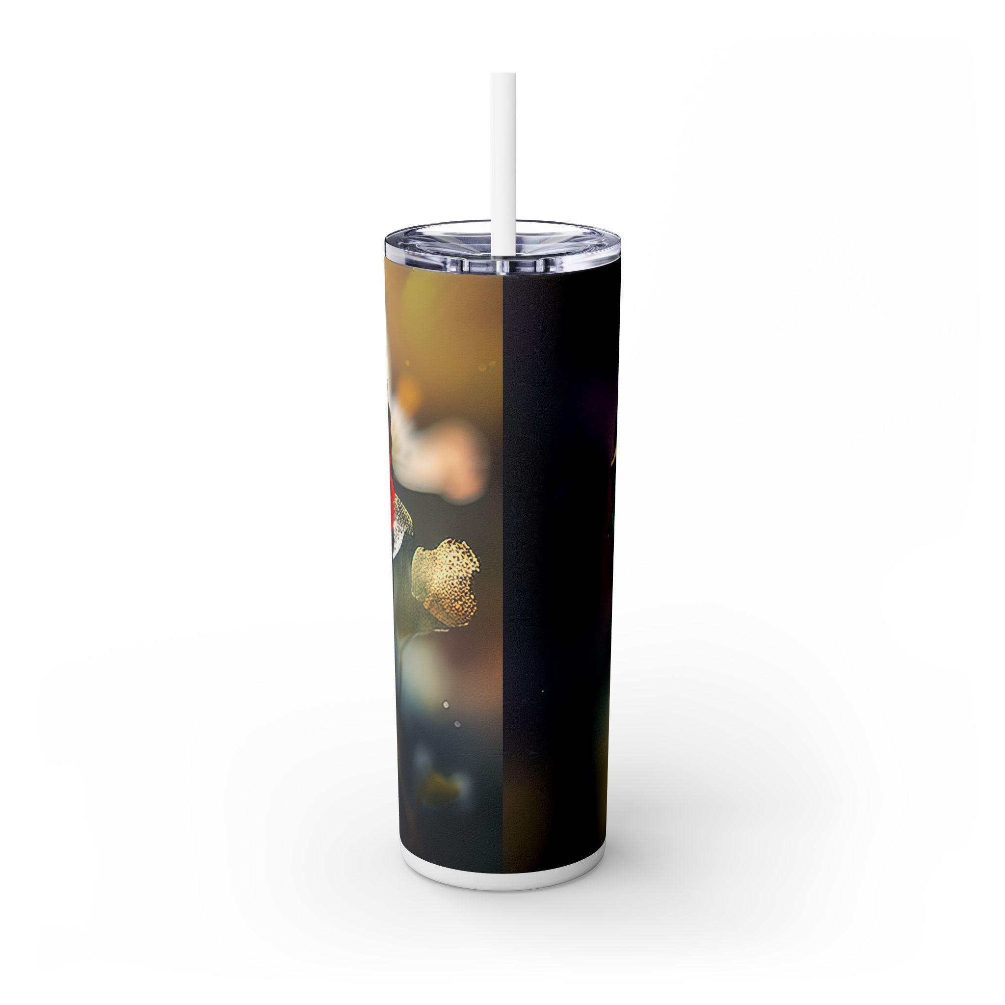 Sunflower Adorned Headwrap Skinny Tumbler-Afroadorn 