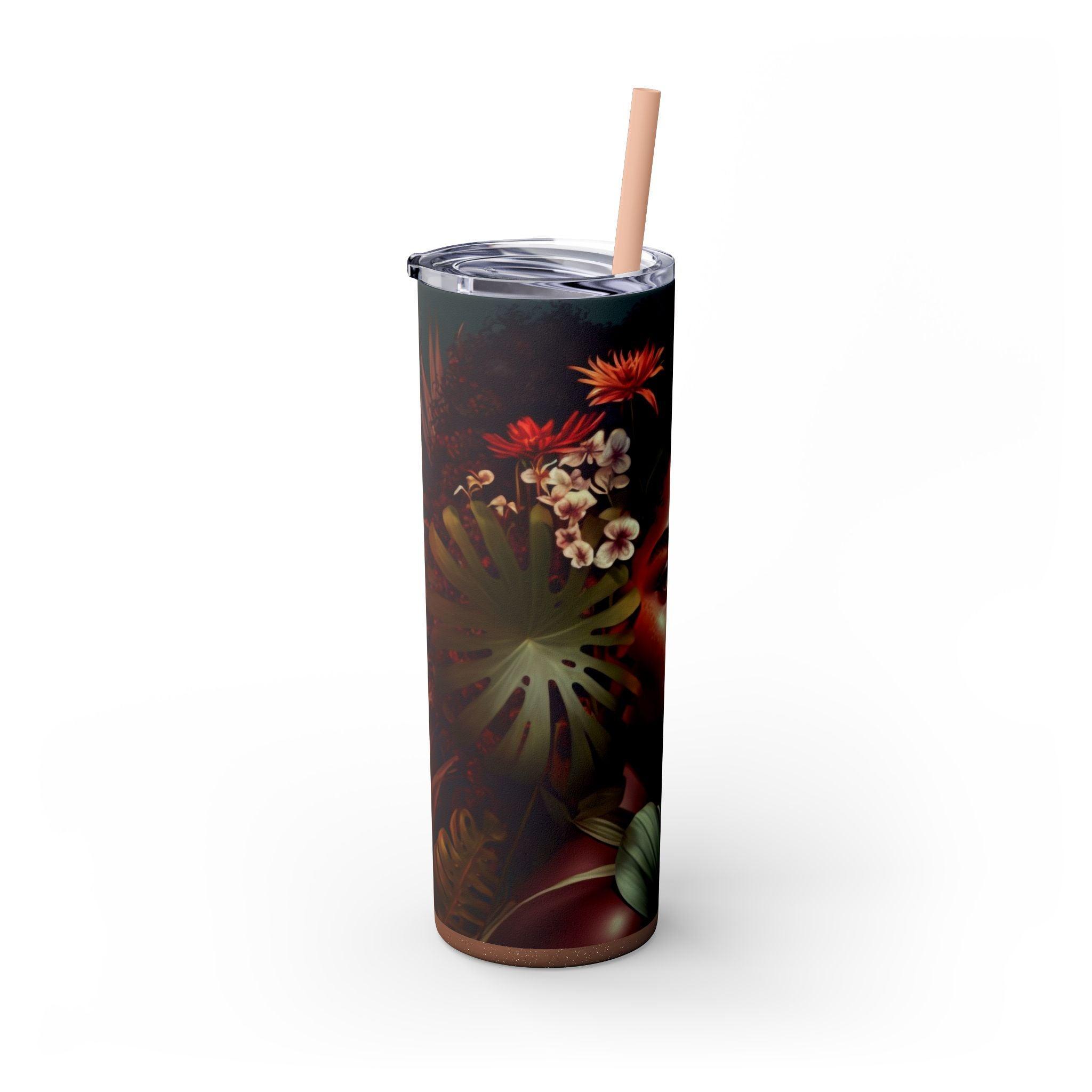 Earthy Afrique 20oz Tumbler with Straw-Afroadorn 