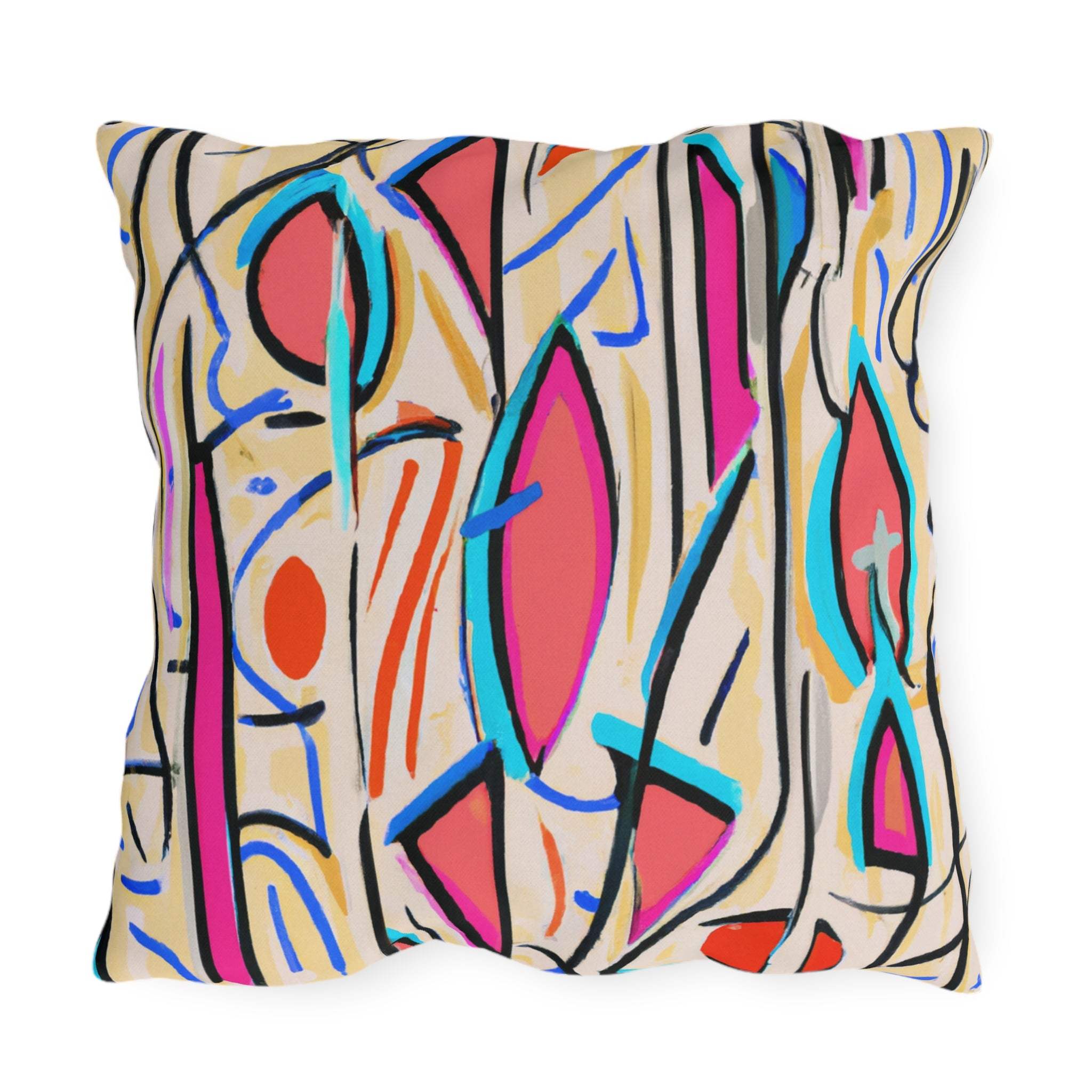 Vibrant Sahara Sunbloom Outdoor Throw Pillow-Afroadorn 