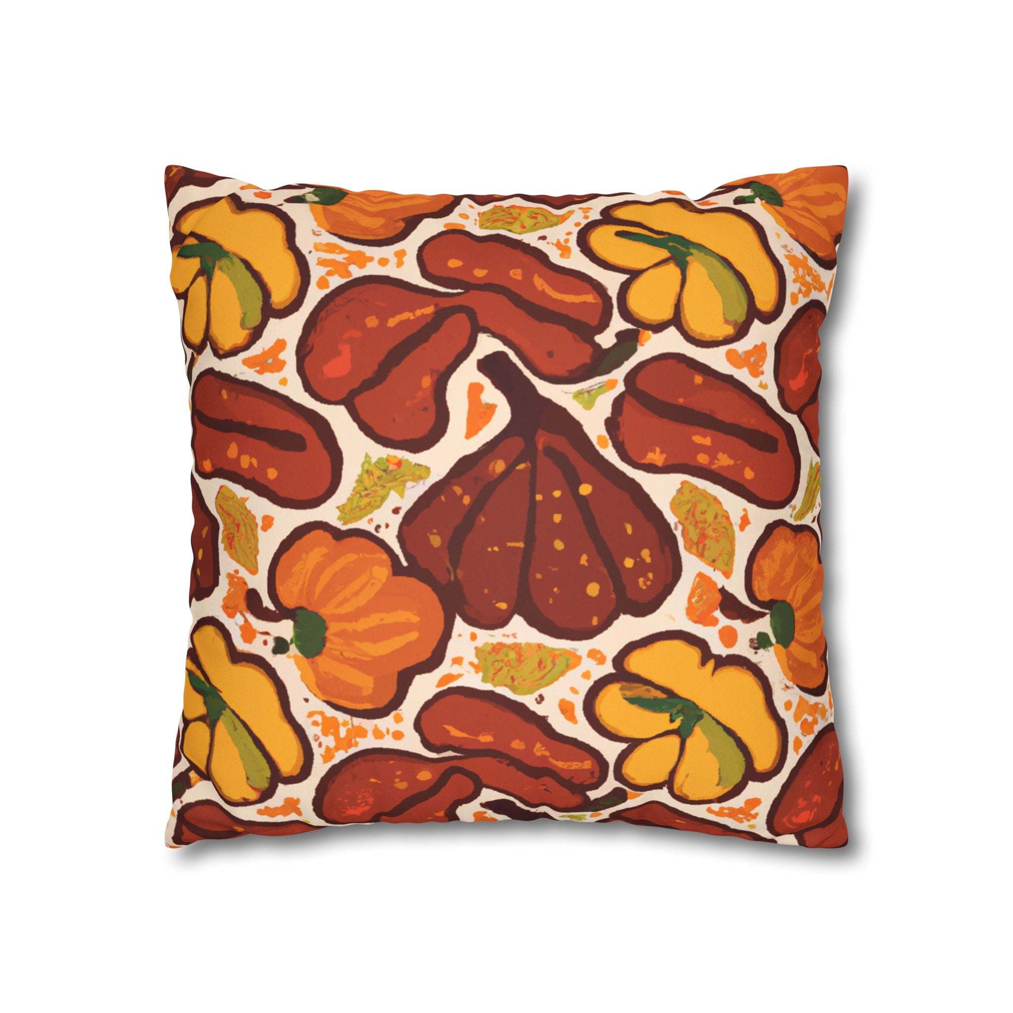 Autumn Baobab: Tribal Print Premium Suede Throw Pillow Cover-Afroadorn 