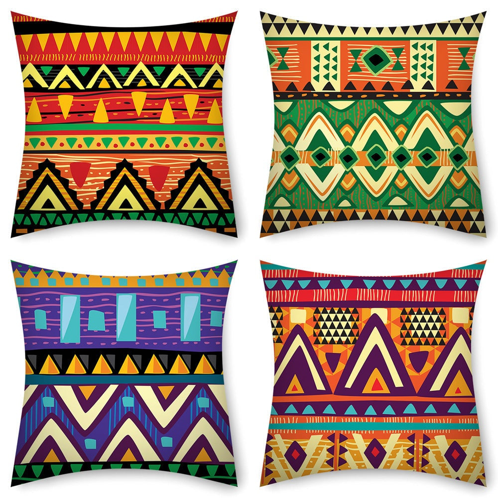 Pan-African Pride Geometric Pillow Case-Afroadorn 