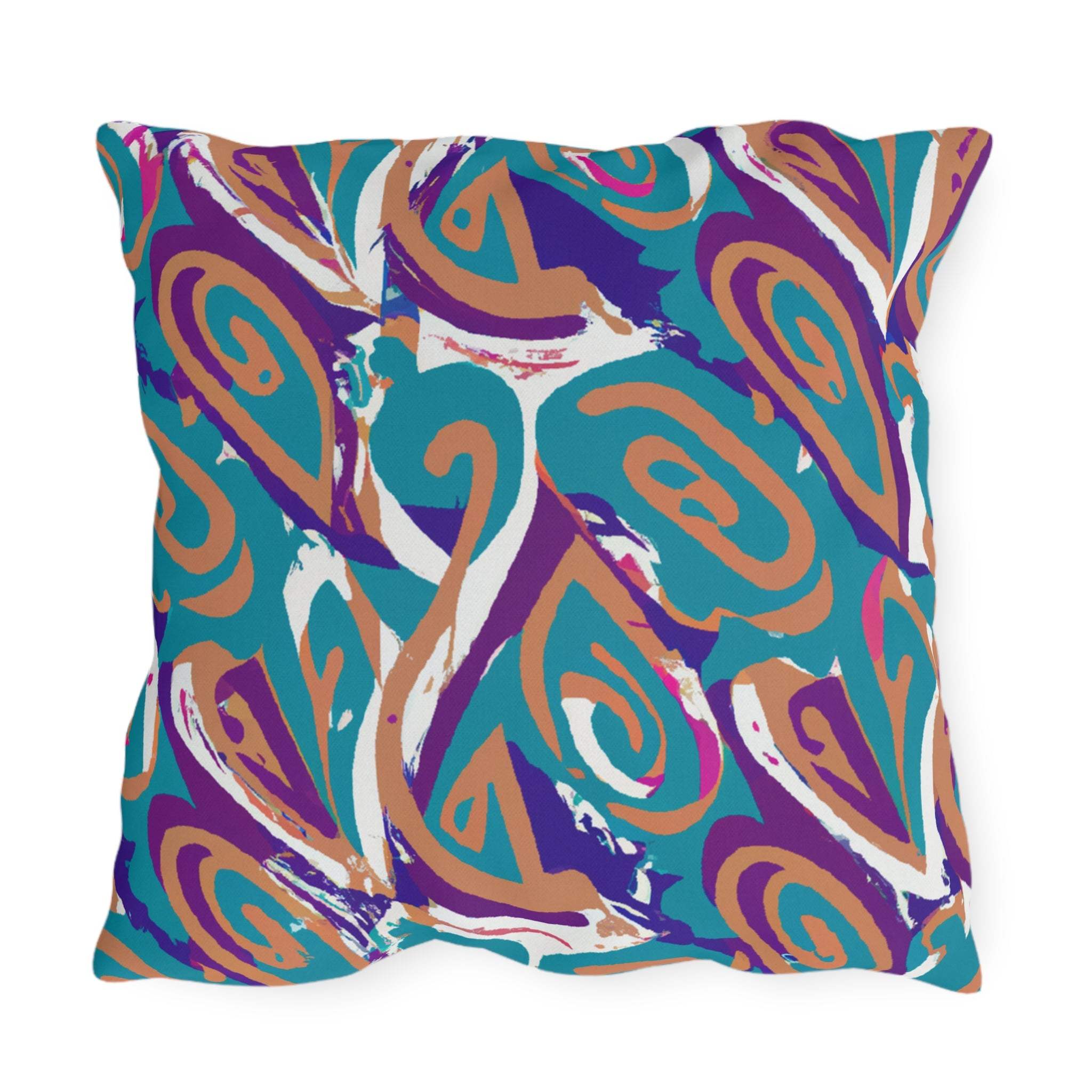 Afrisolar Vibrance - African-Inspired Outdoor Throw Pillow-Afroadorn 