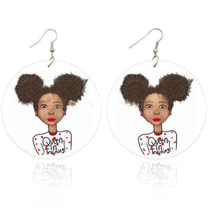 Afro Pride Pan-African Colors Wooden Earrings-Afroadorn 