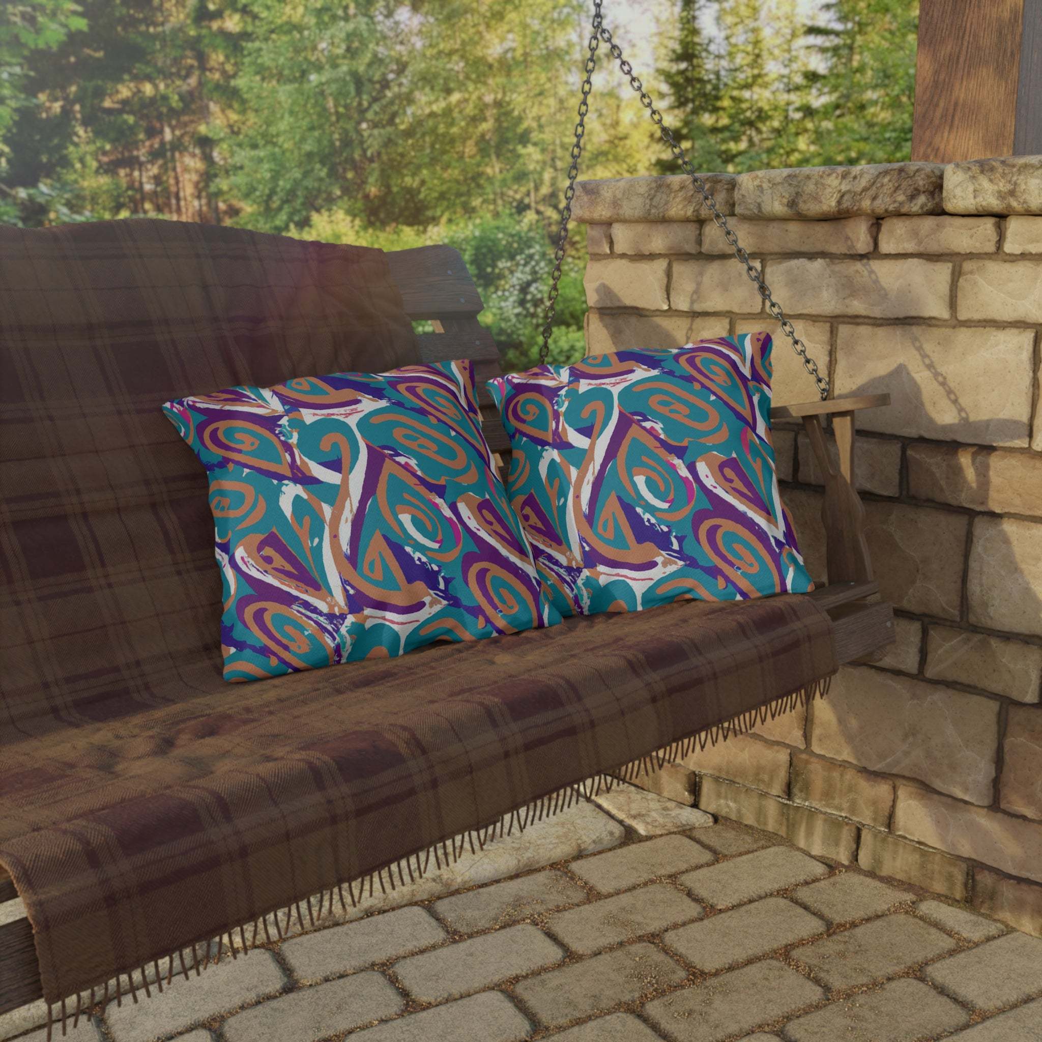 Afrisolar Vibrance - African-Inspired Outdoor Throw Pillow-Afroadorn 