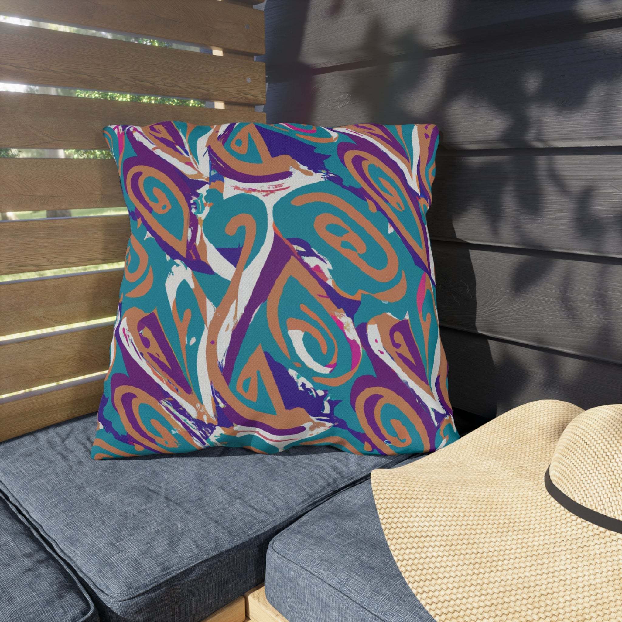 Afrisolar Vibrance - African-Inspired Outdoor Throw Pillow-Afroadorn 