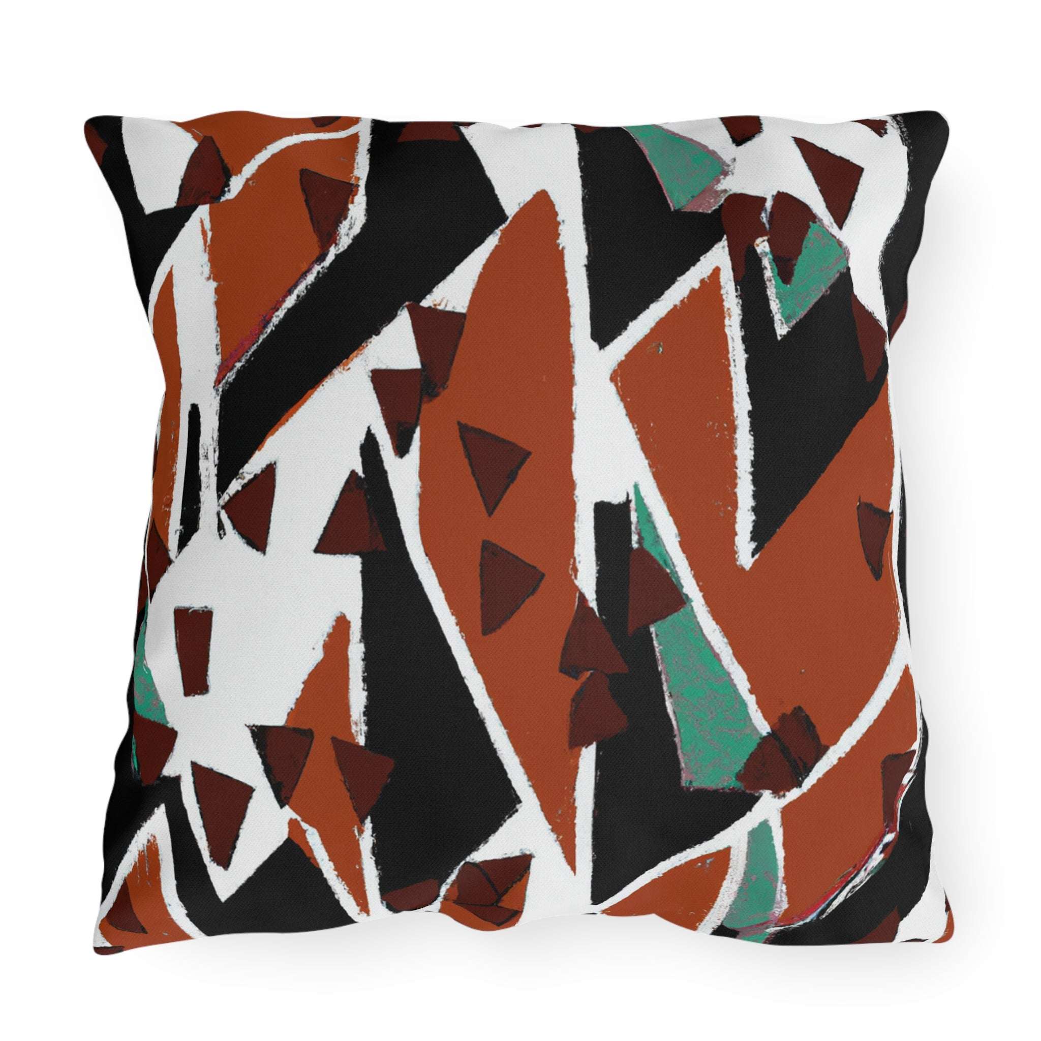 Earth Tone Abstract Outdoor Pillow-Afroadorn 