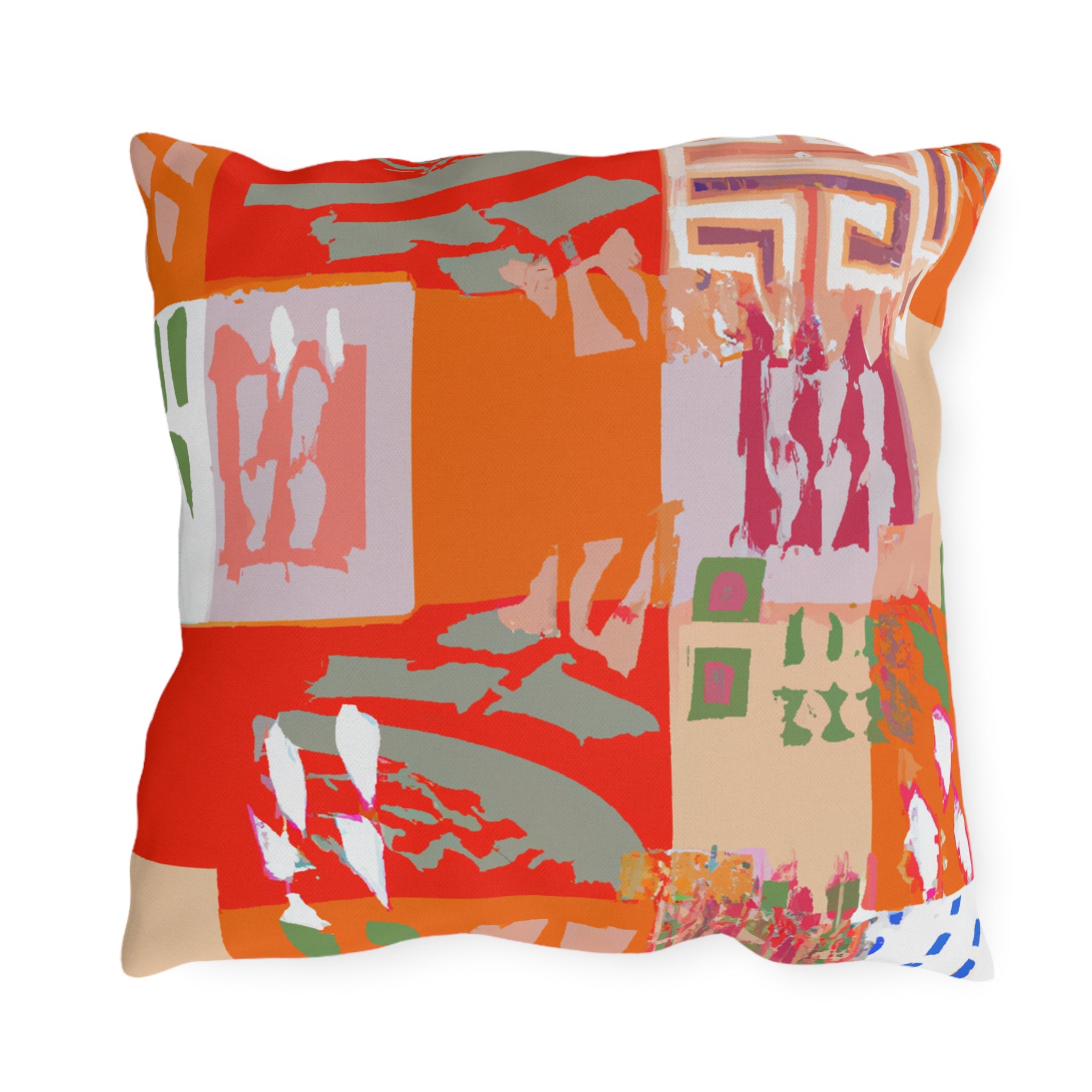 Vibrant Afrocentric Outdoor Throw Pillow-Afroadorn 