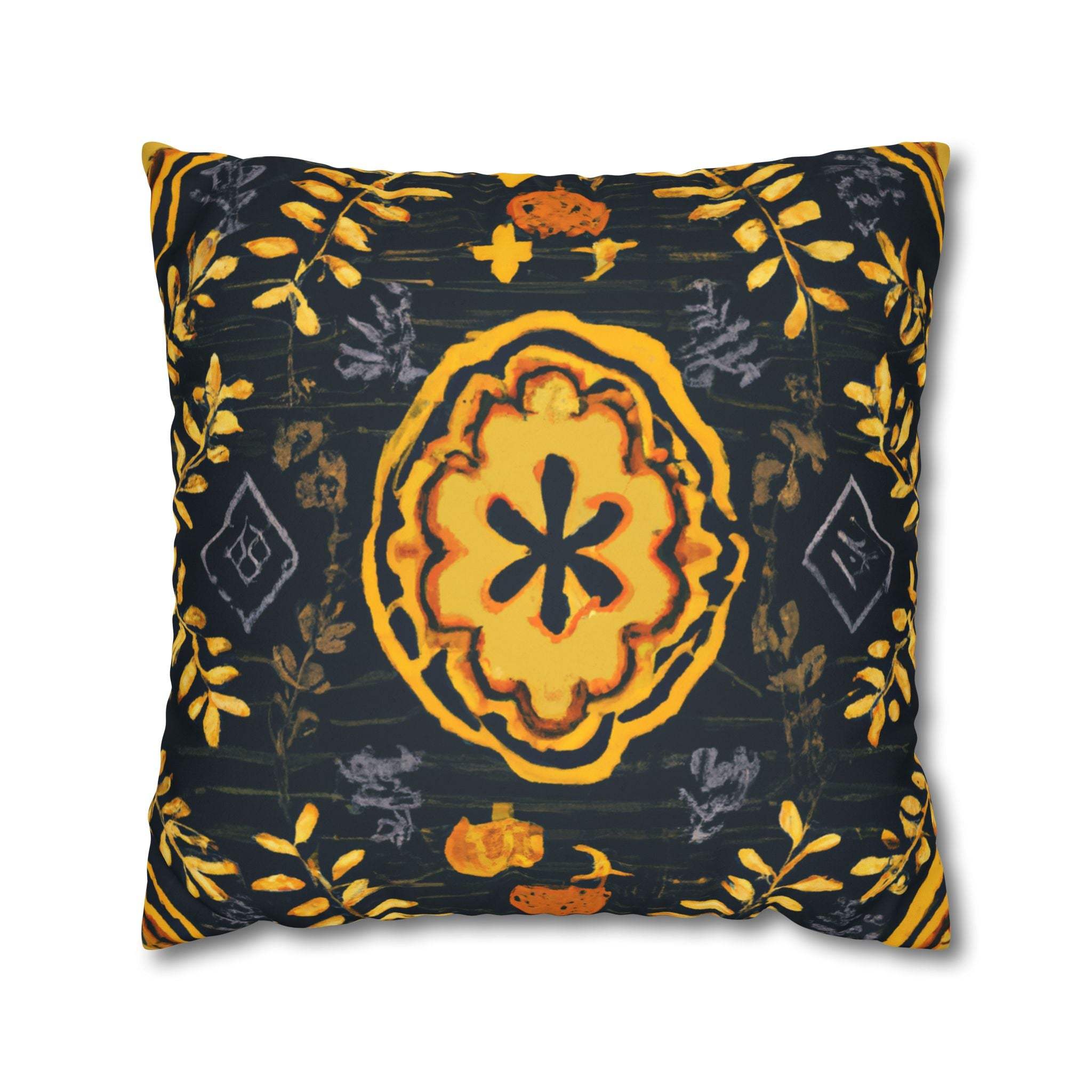 Sunbeam Roots: Tribal Print Suede Pillow Case-Afroadorn 