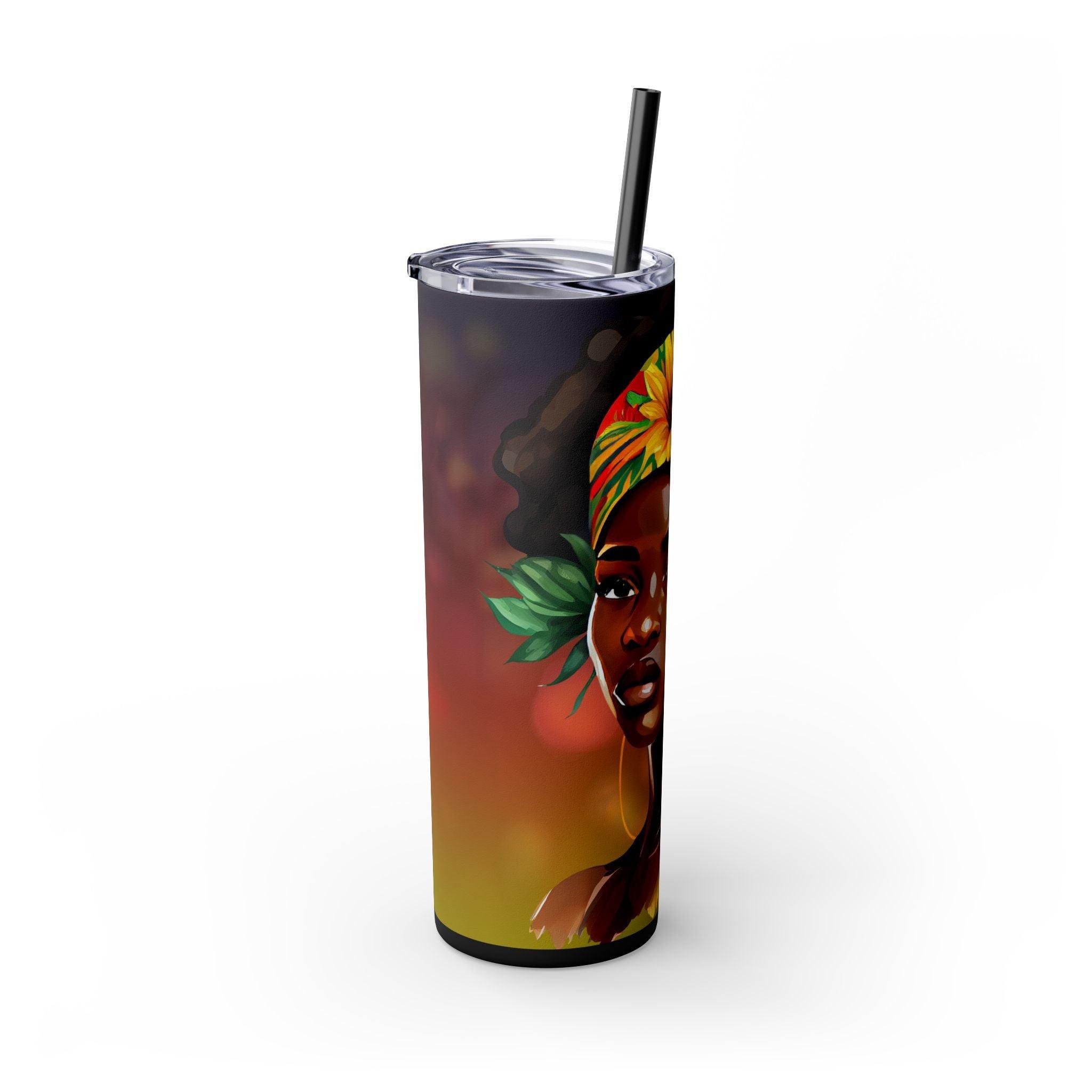 Sunflower Queen Slim Tumbler 20oz-Afroadorn 