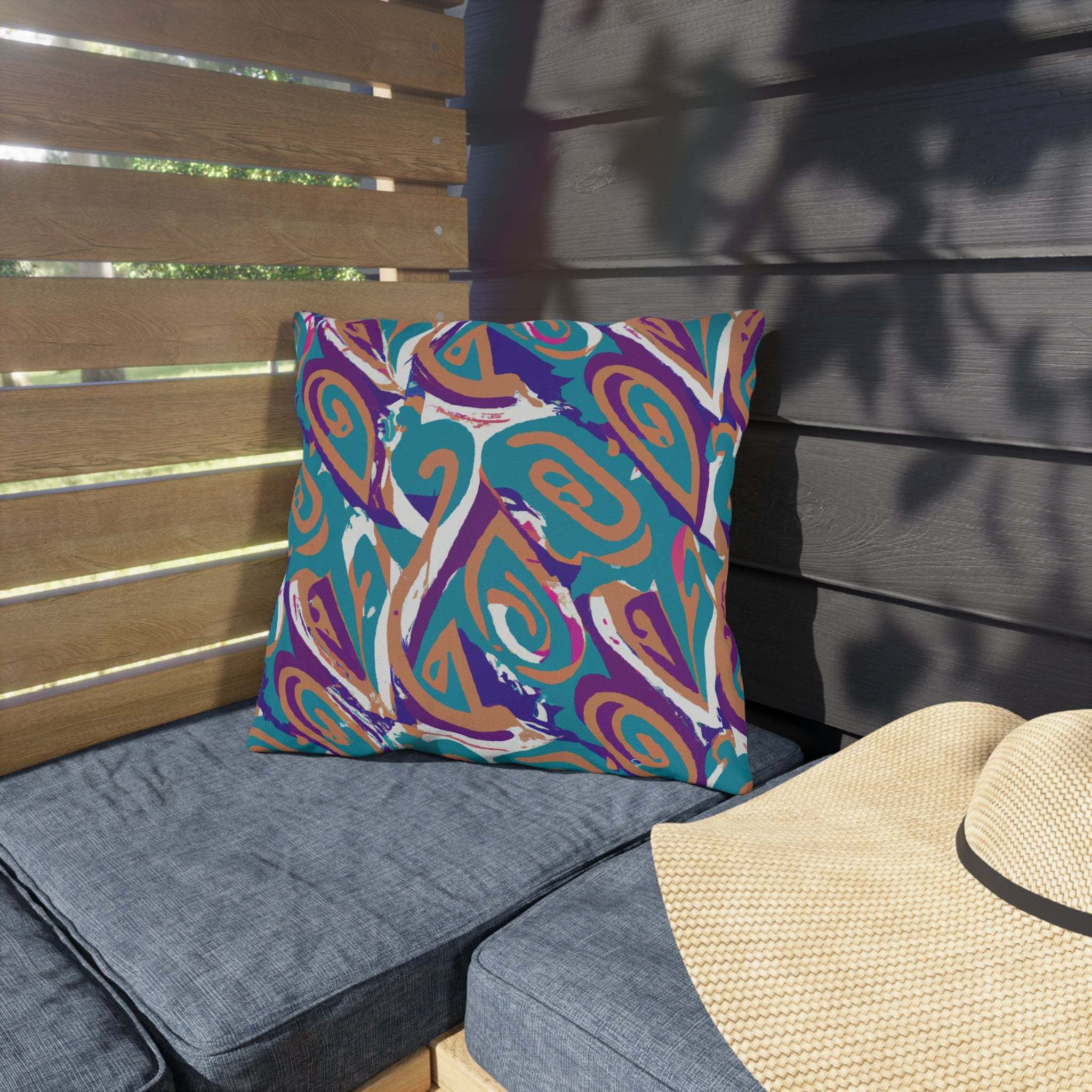 Afrisolar Vibrance - African-Inspired Outdoor Throw Pillow-Afroadorn 