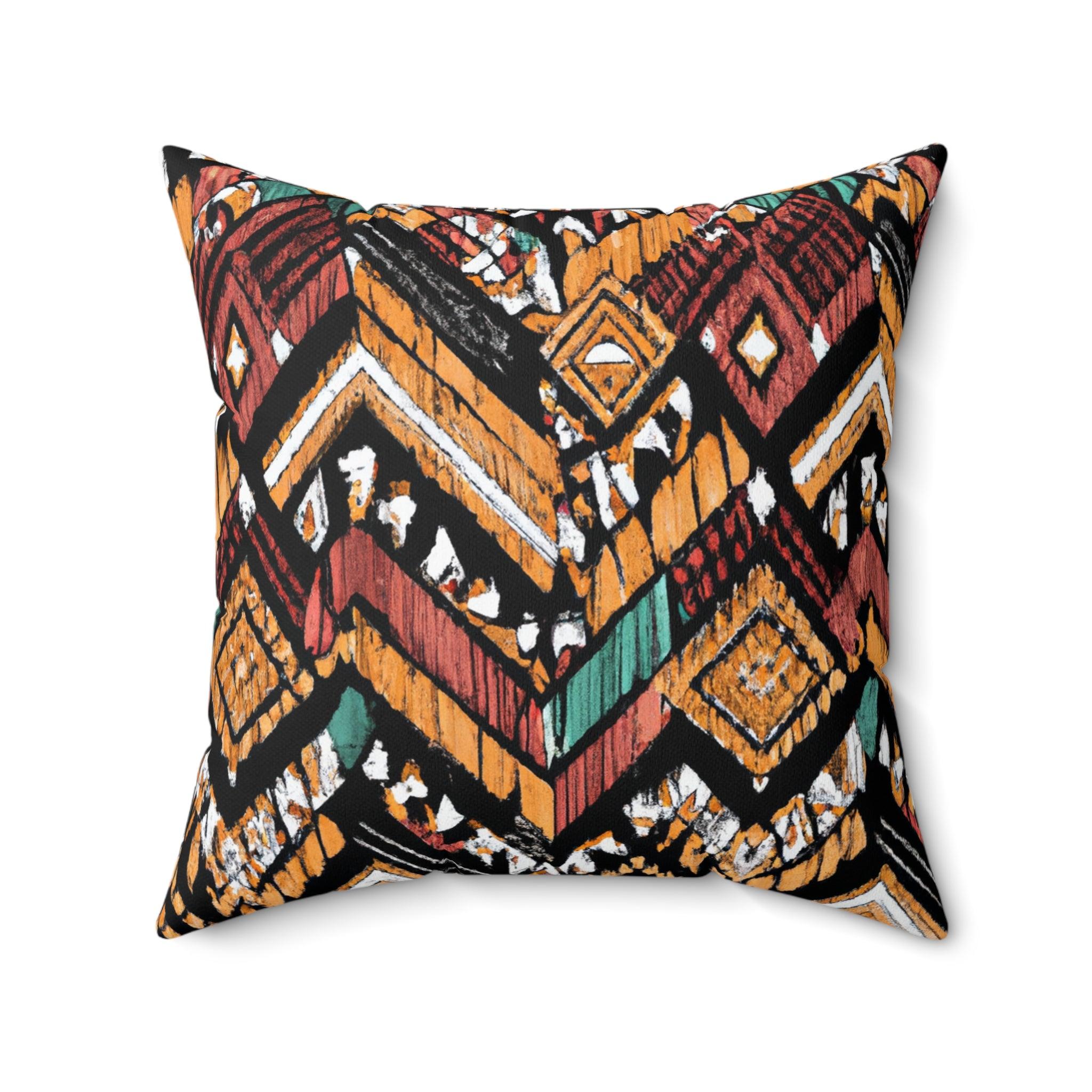 African Essence Earthy Tones Throw Pillow-Afroadorn 