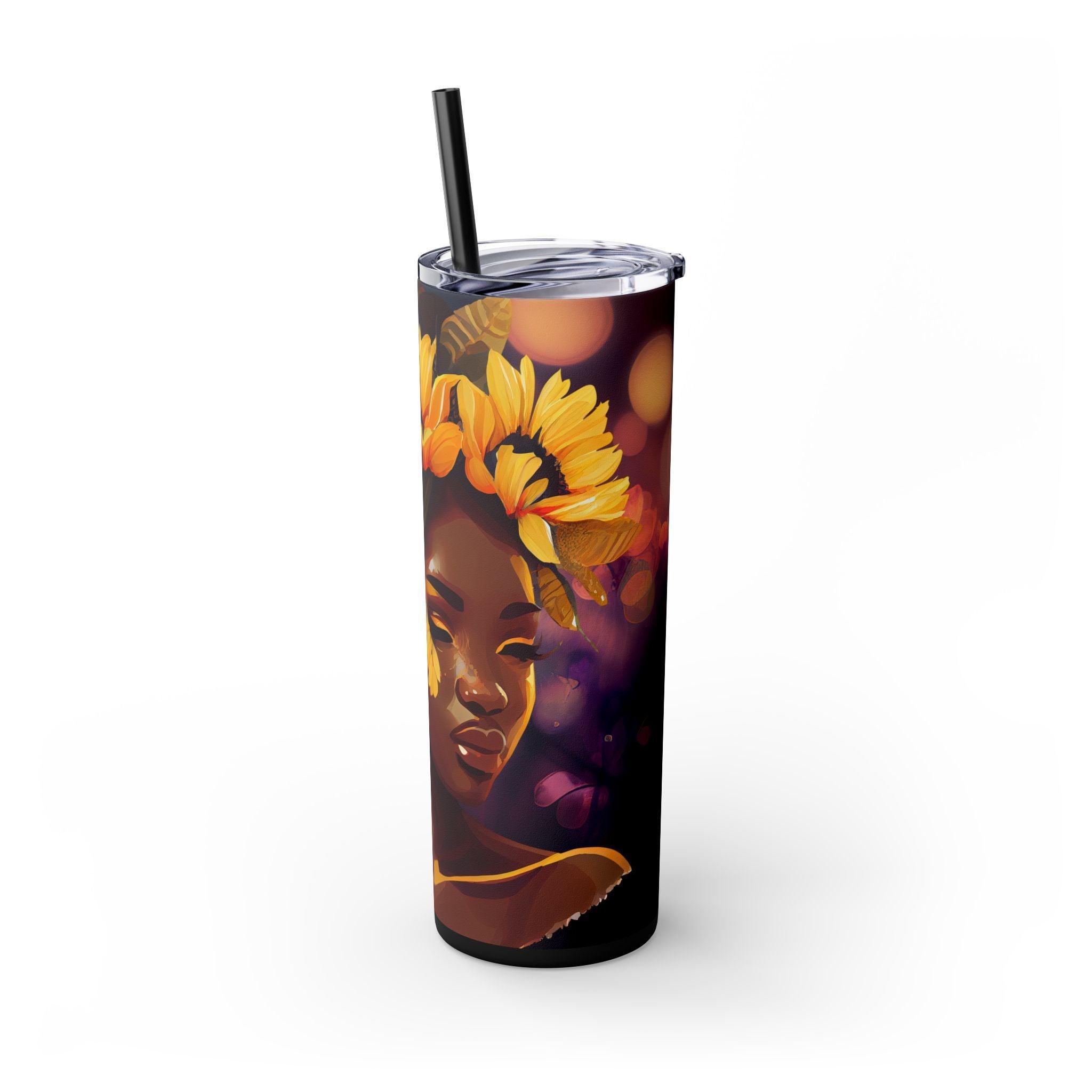 Sunflower Sisterhood 20oz Tumbler-Afroadorn 