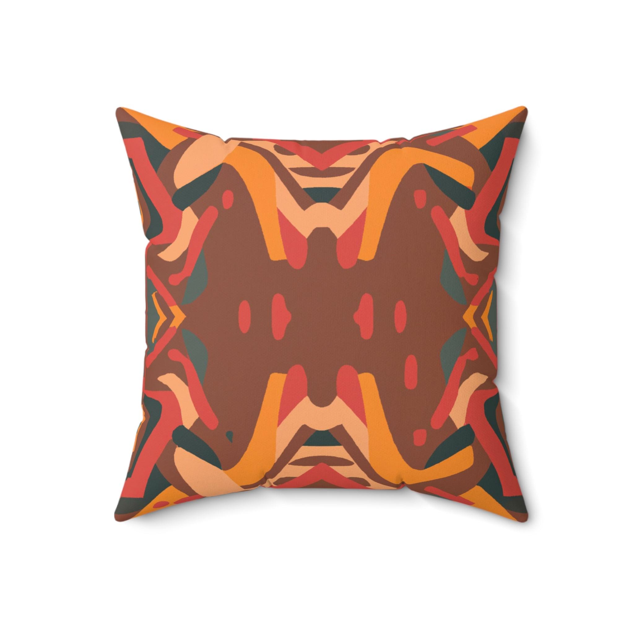 Earthy Tones Afrocentric Throw Pillow-Afroadorn 