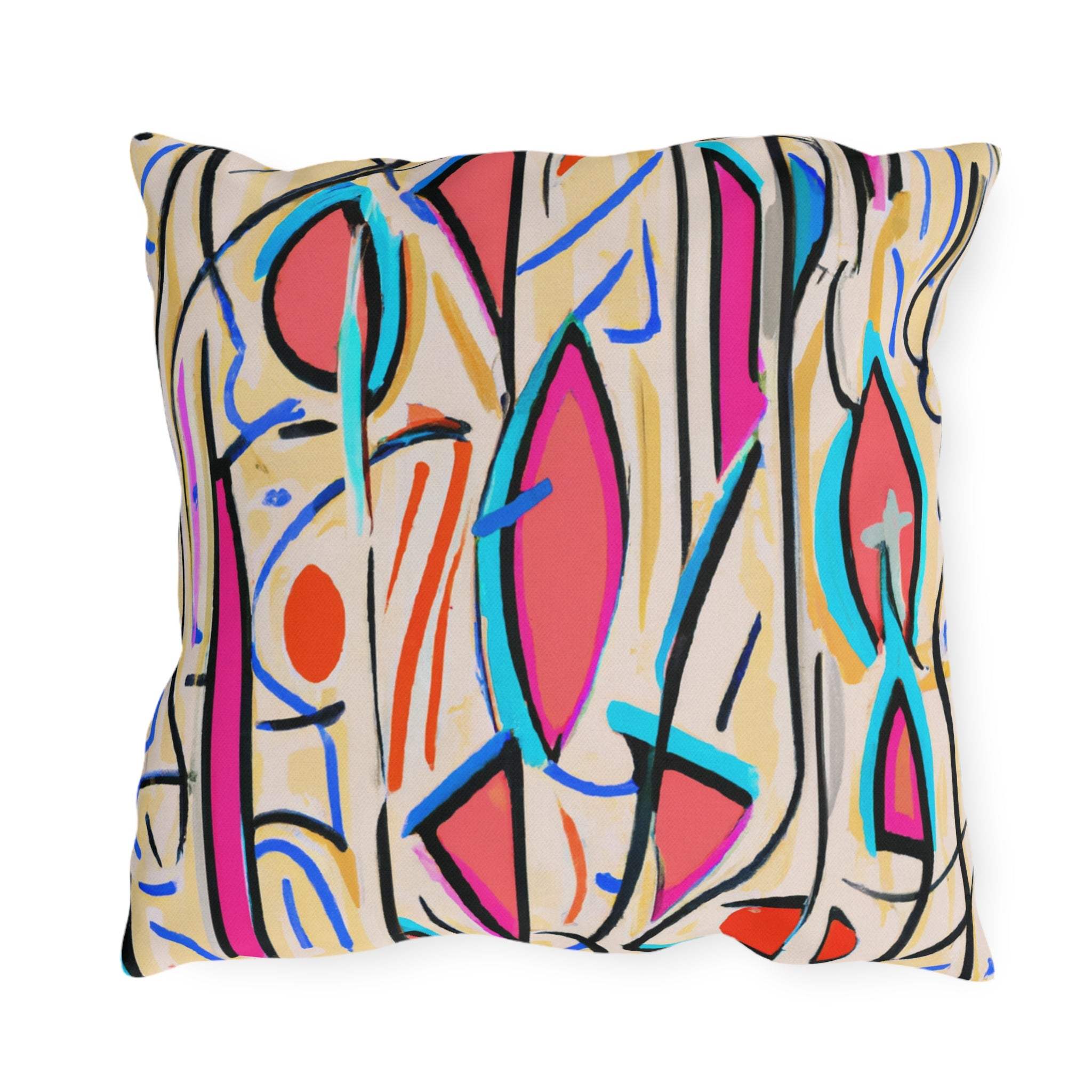 Vibrant Sahara Sunbloom Outdoor Throw Pillow-Afroadorn 