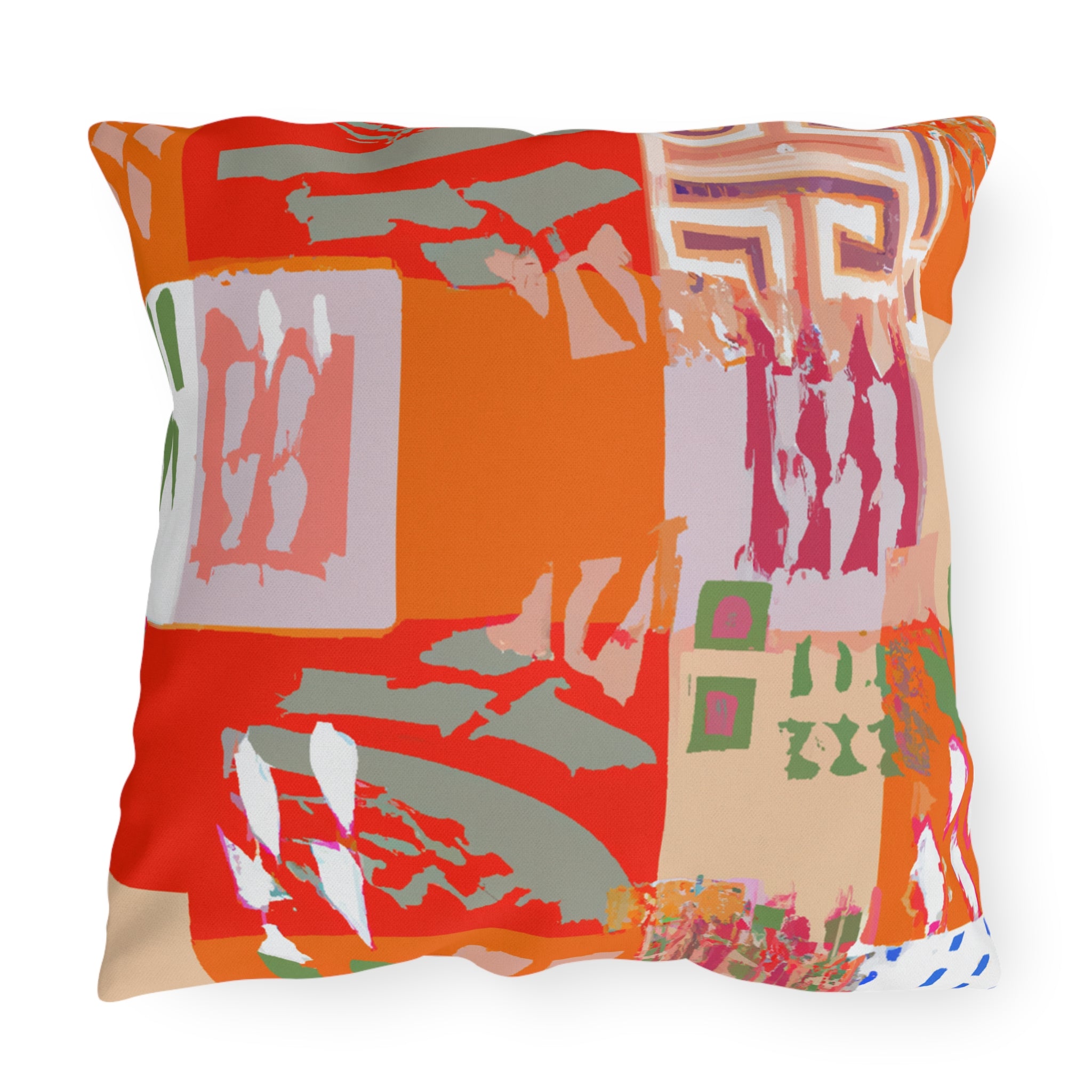 Vibrant Afrocentric Outdoor Throw Pillow-Afroadorn 