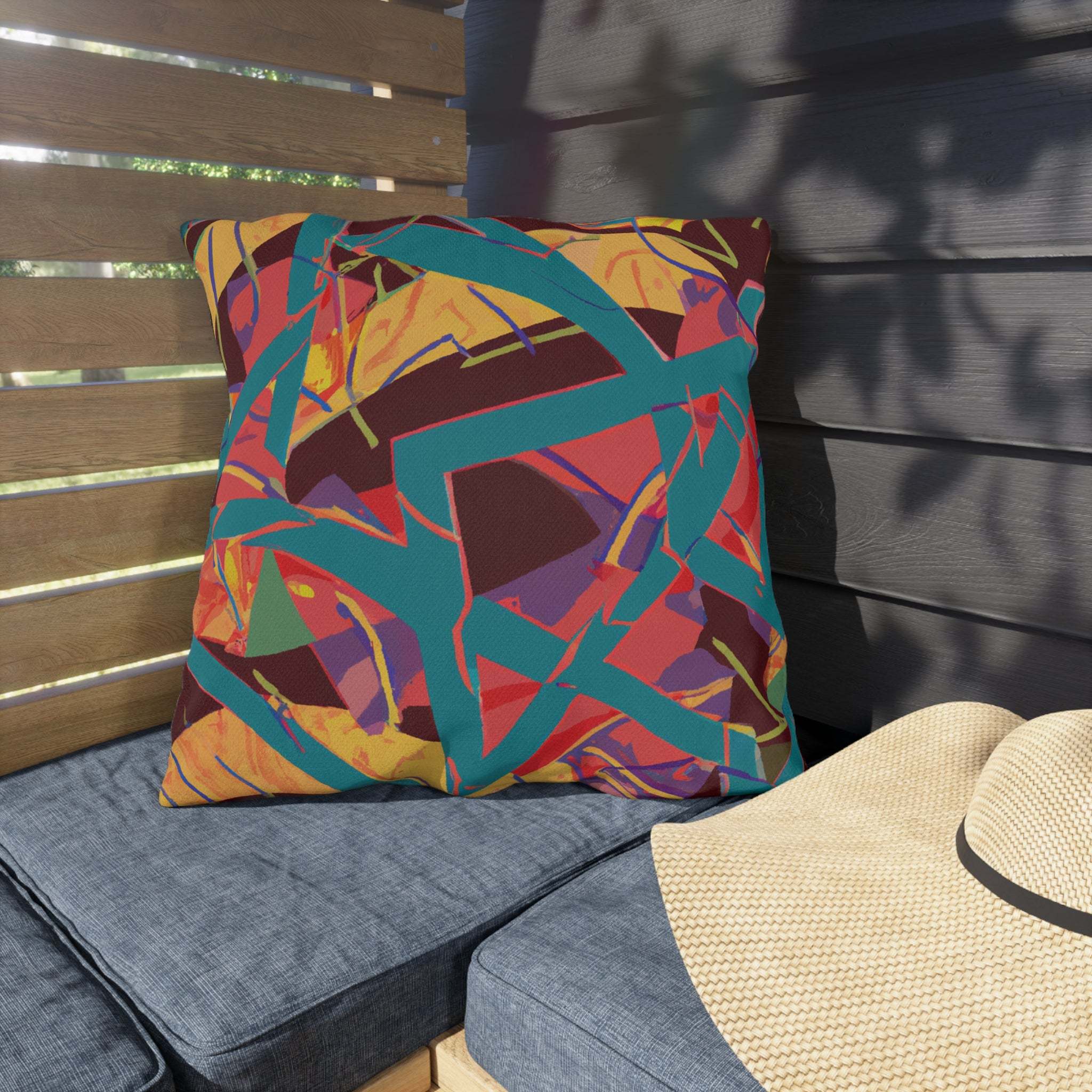 Vibrant Heritage Outdoor Throw Pillow-Afroadorn 