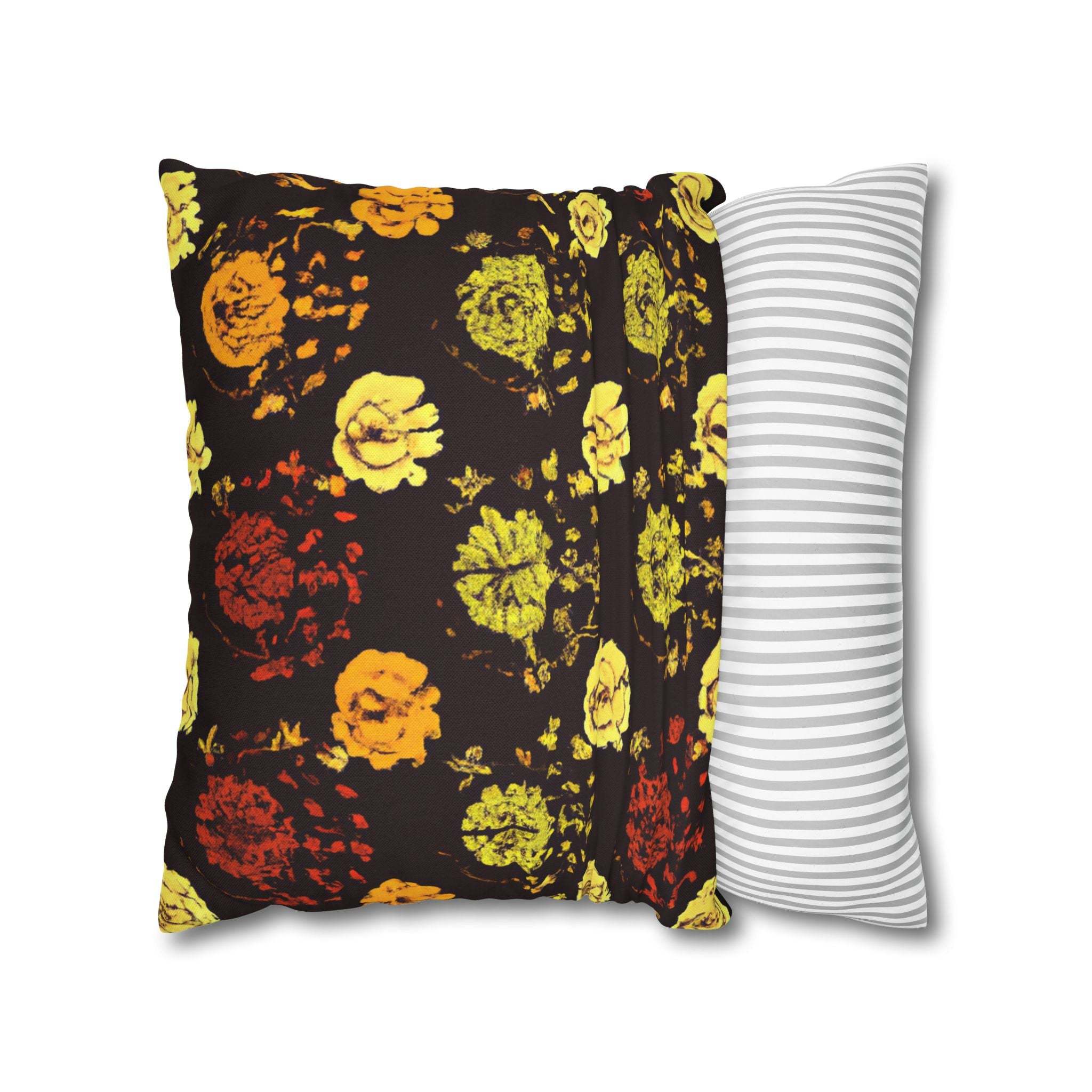 Radiant Bloom: Vibrant Asoke-Inspired Pillow Case-Afroadorn 