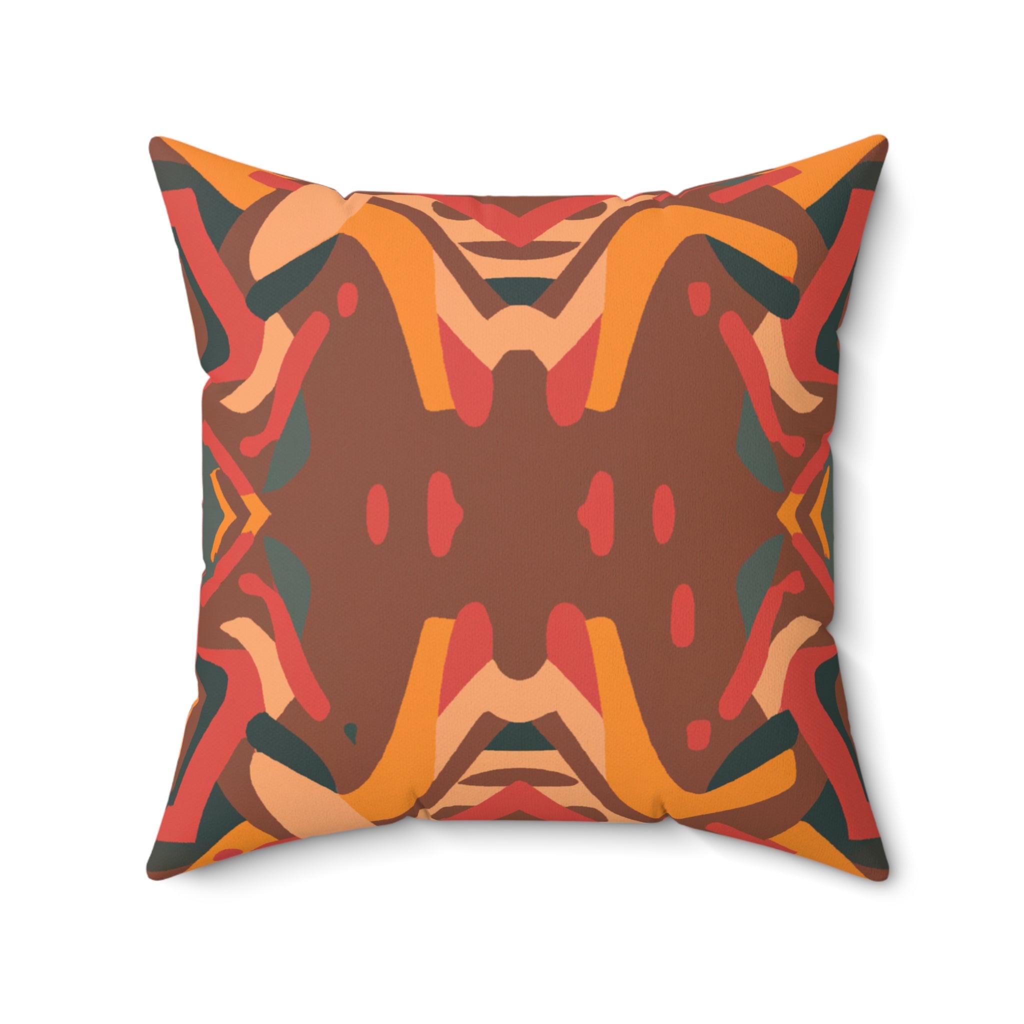 Earthy Tones Afrocentric Throw Pillow-Afroadorn 