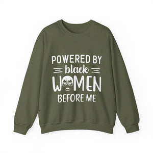 Powered By Black Women Sweatshirt-Afroadorn 