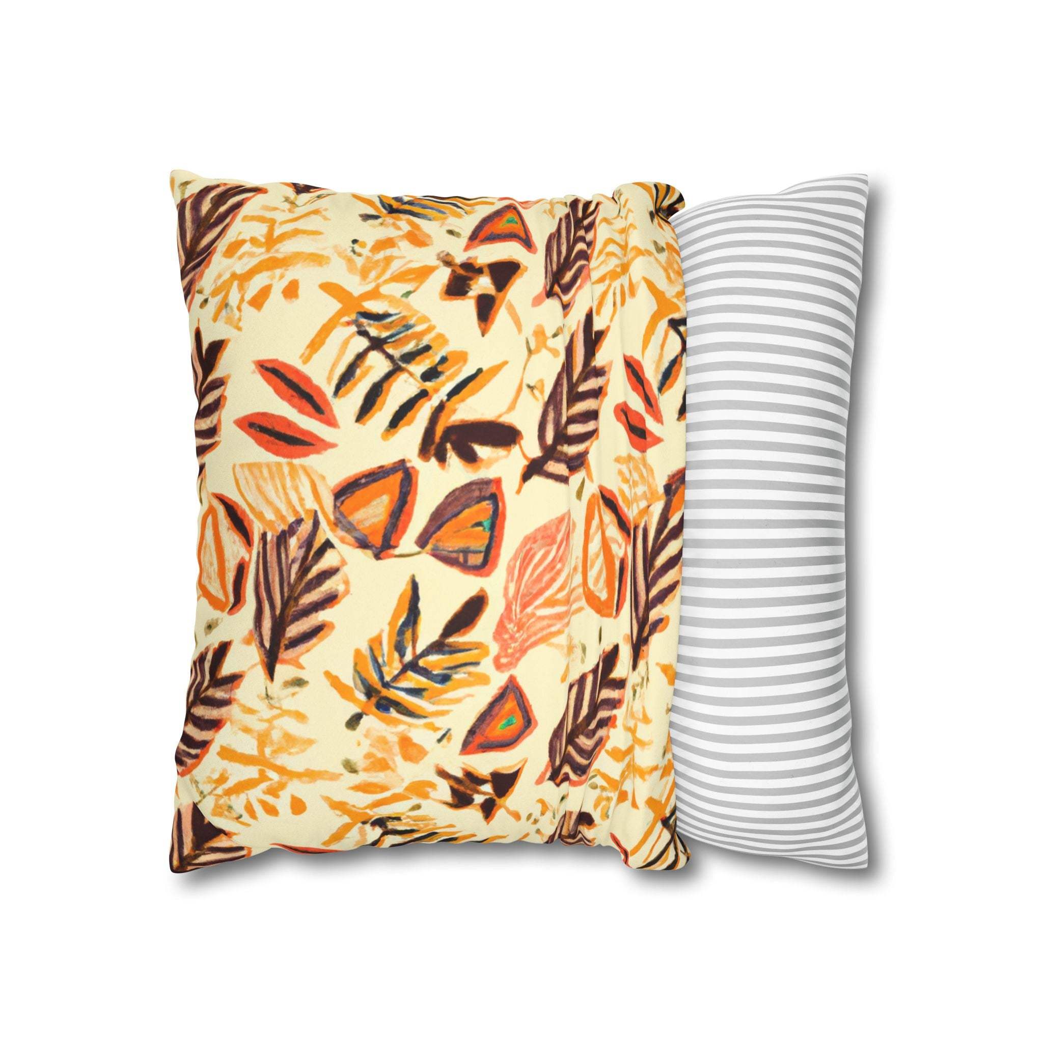 Earthy Aura: African-Inspired Suede Throw Pillow Cover-Afroadorn 