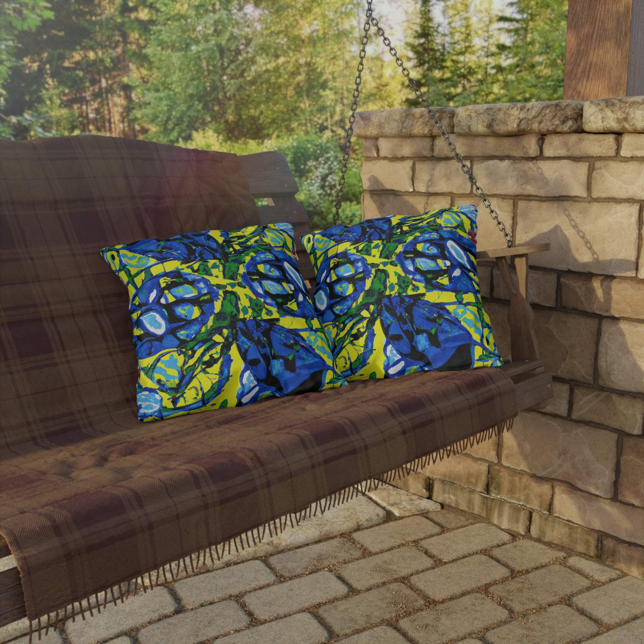 AfriCush Vibrance - African Art Inspired Outdoor Pillow-Afroadorn 