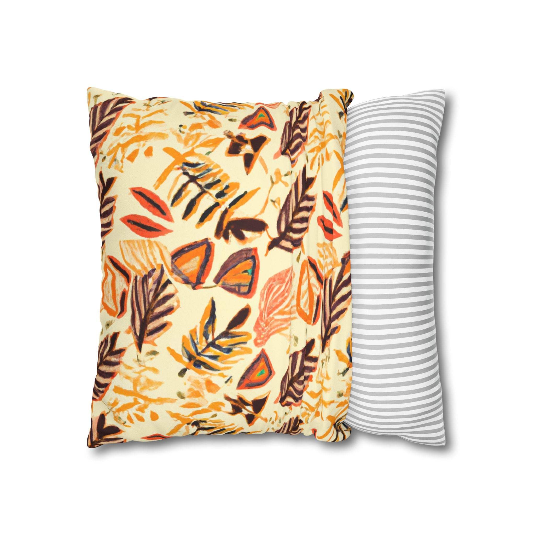 Earthy Aura: African-Inspired Suede Throw Pillow Cover-Afroadorn 