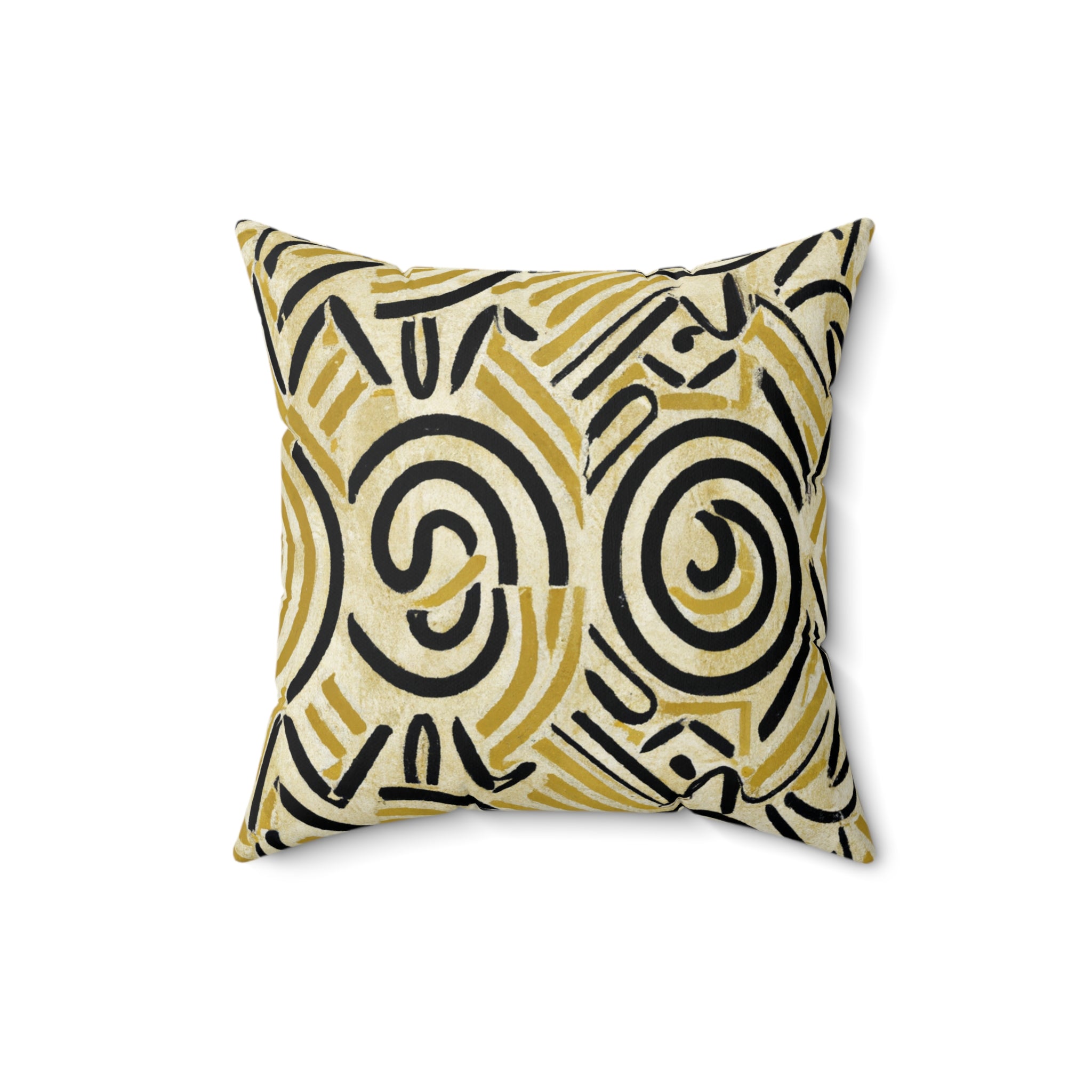 Golden Unity Afro-Inspired Throw Pillow-Afroadorn 