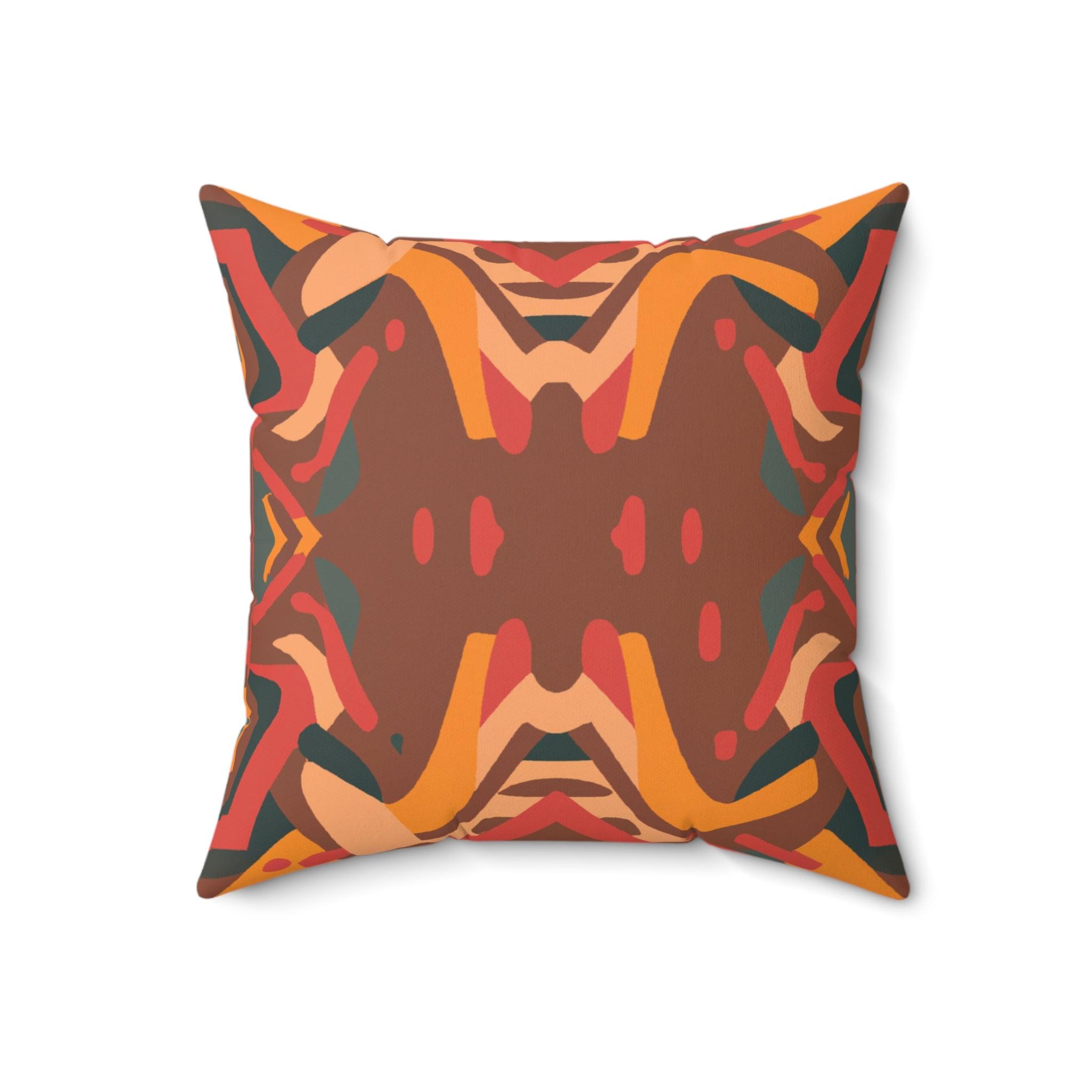 Earthy Tones Afrocentric Throw Pillow-Afroadorn 